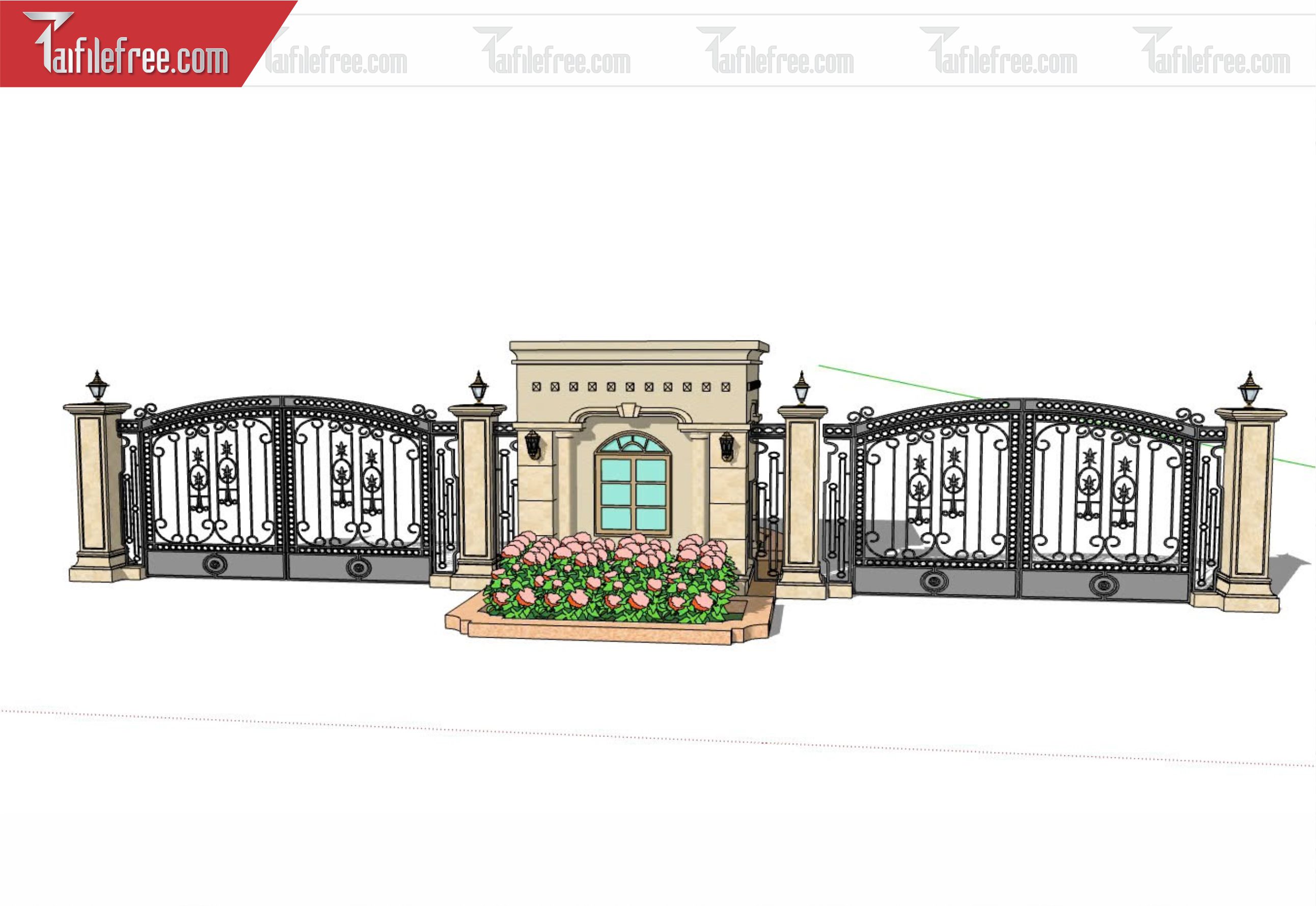 File 3D Sketchup Cổng Nhà_SK364