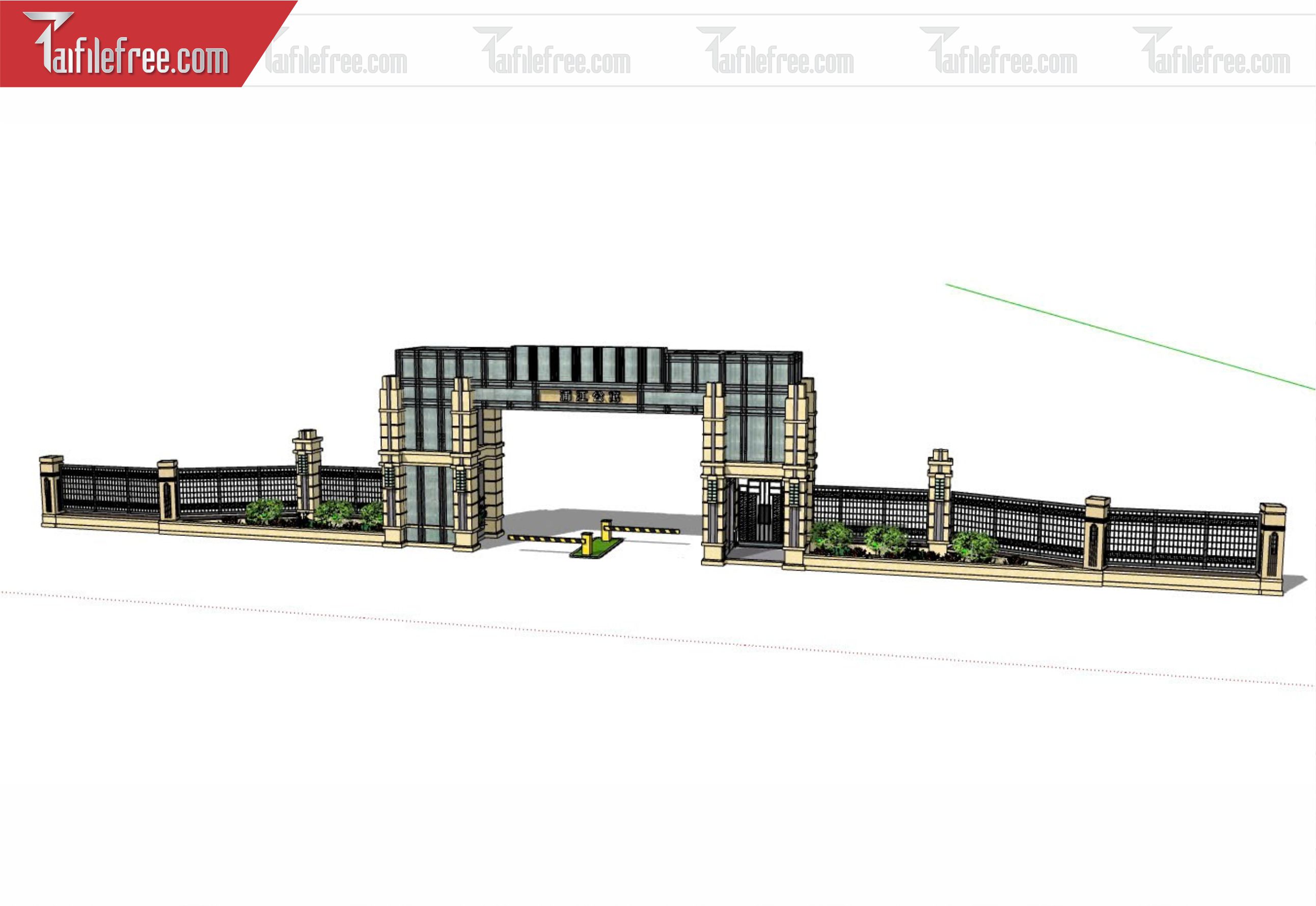 File 3D Sketchup Cổng Nhà_SK365