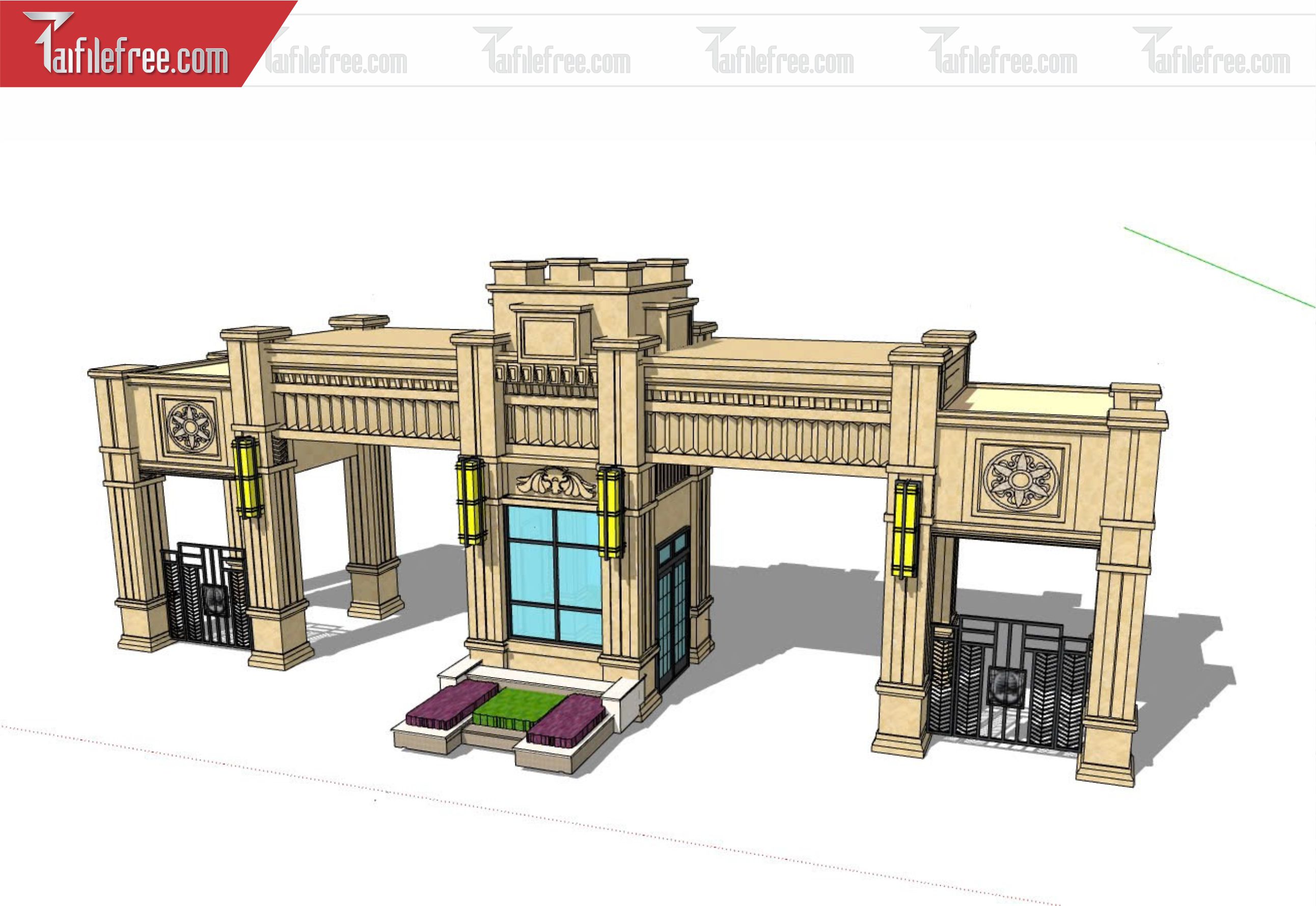 File 3D Sketchup Cổng Nhà_SK366