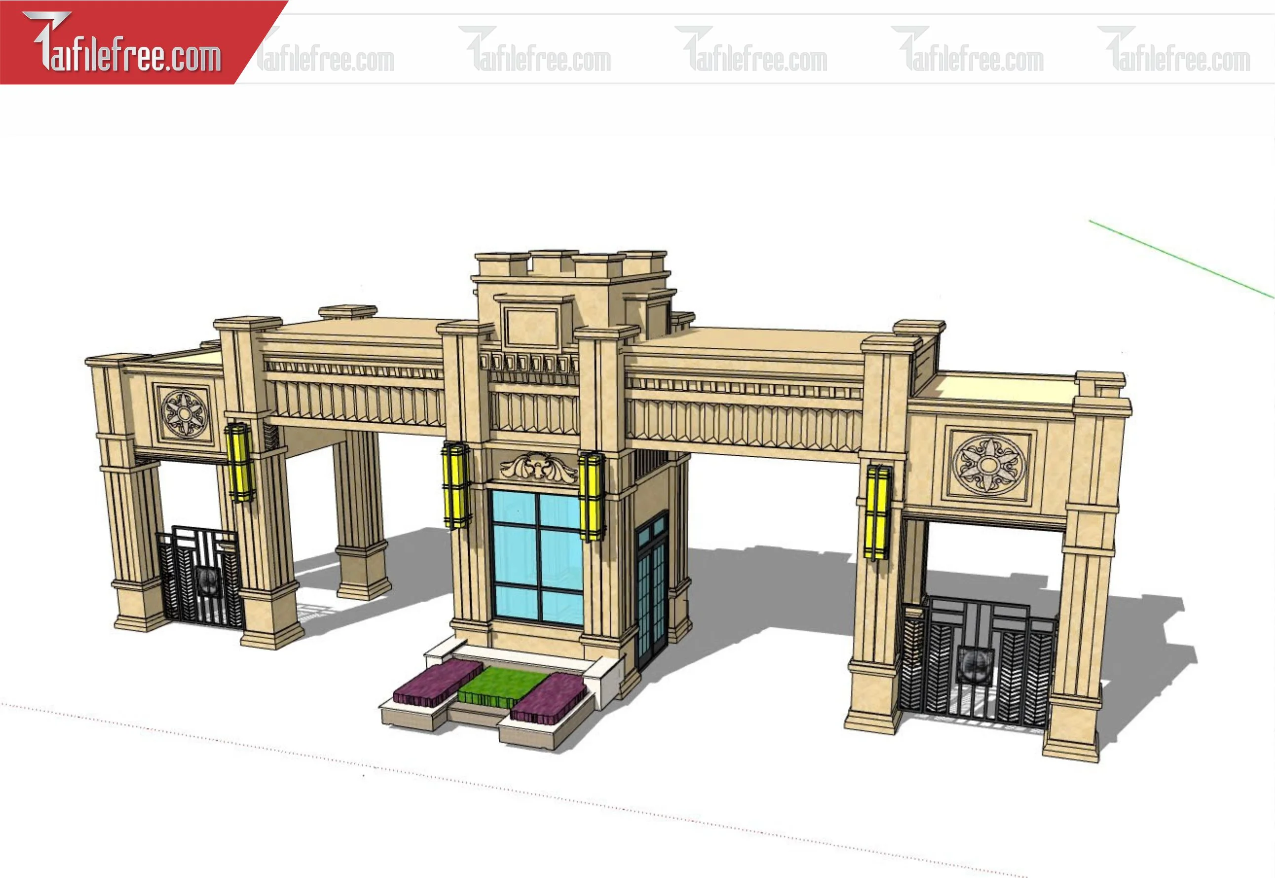 File 3D Sketchup Cổng Nhà_SK366