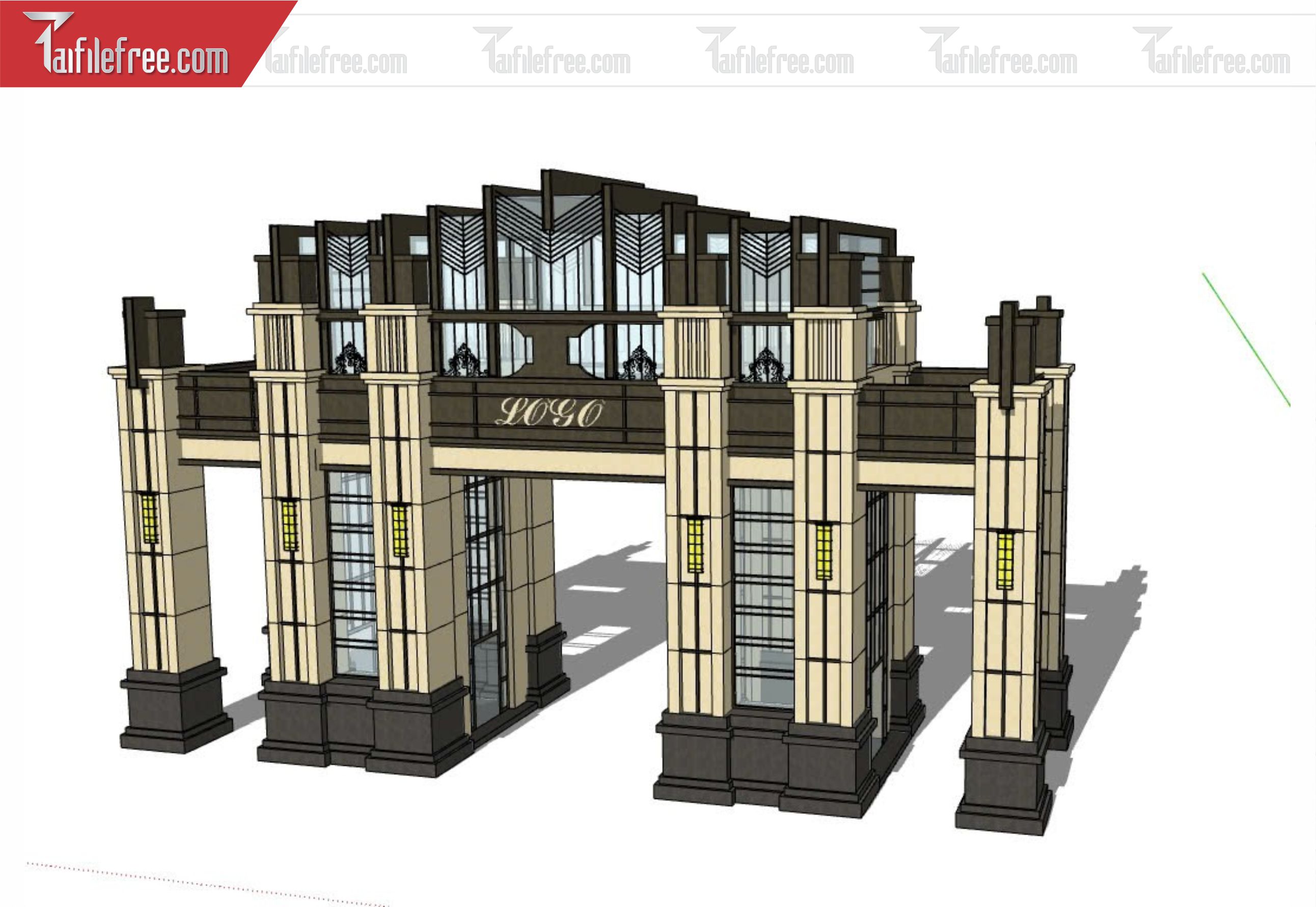 File 3D Sketchup Cổng Nhà_SK367