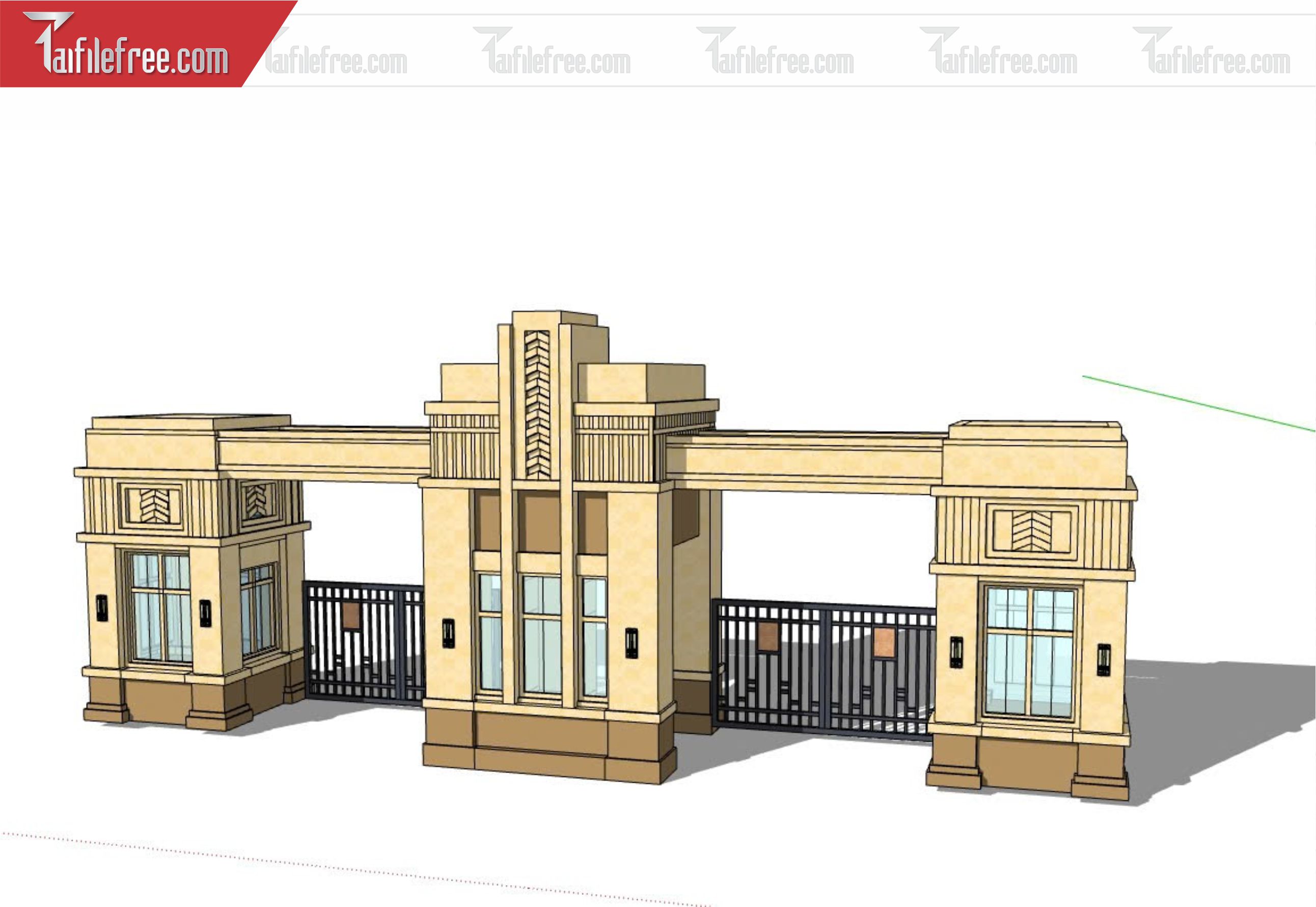 File 3D Sketchup Cổng Nhà_SK368