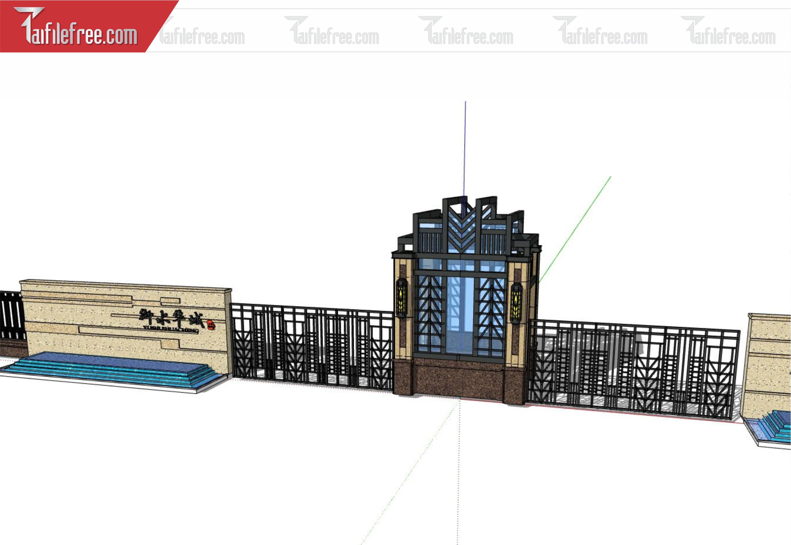 File 3D Sketchup Cổng Nhà_SK372