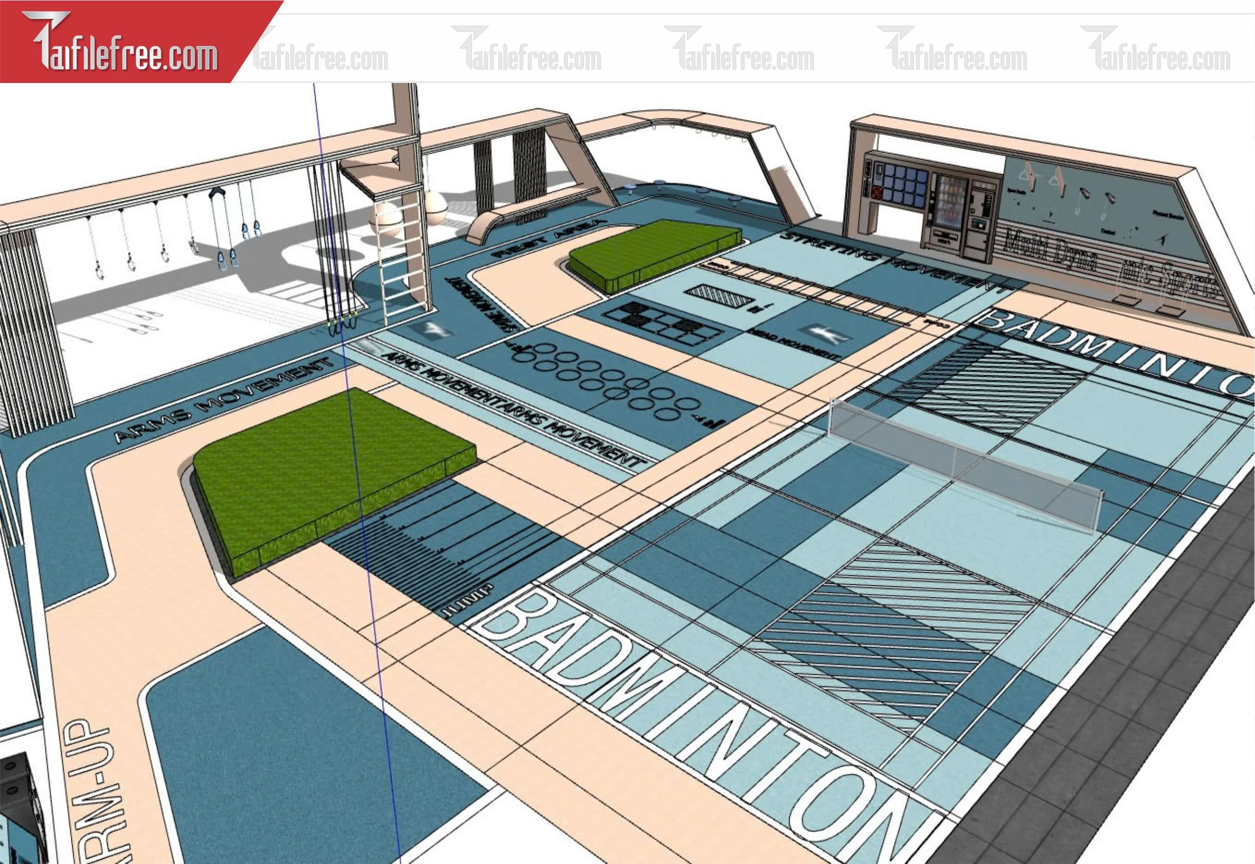 File 3D Sketchup Khu Sân Cầu Long_SK396