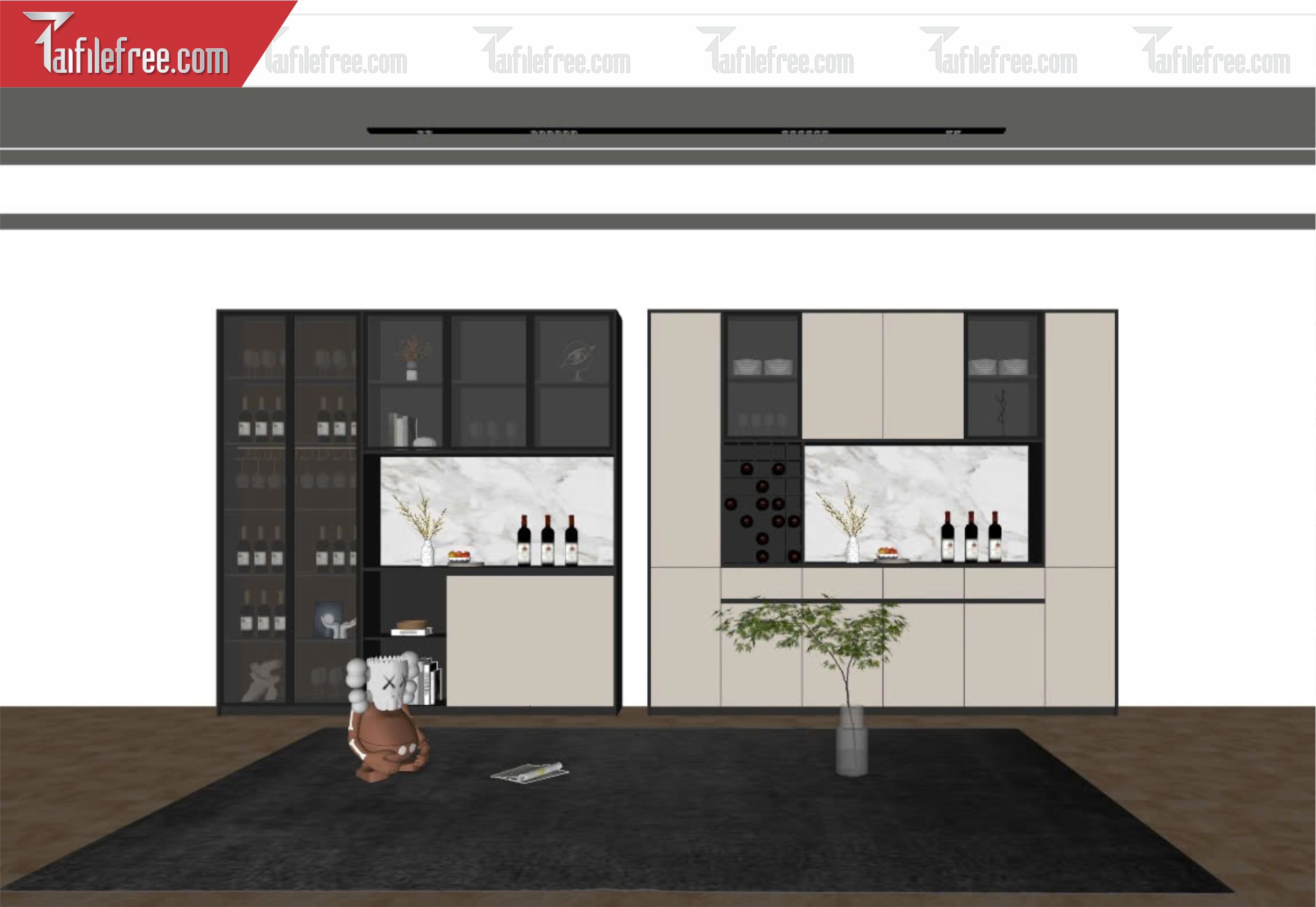 File 3D Sketchup Tủ Chưng Bầy_SK406