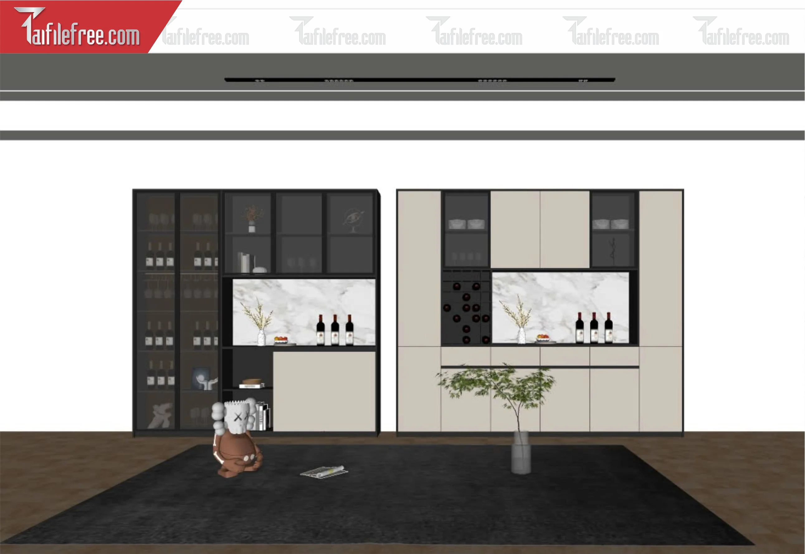 File 3D Sketchup Tủ Chưng Bầy_SK406