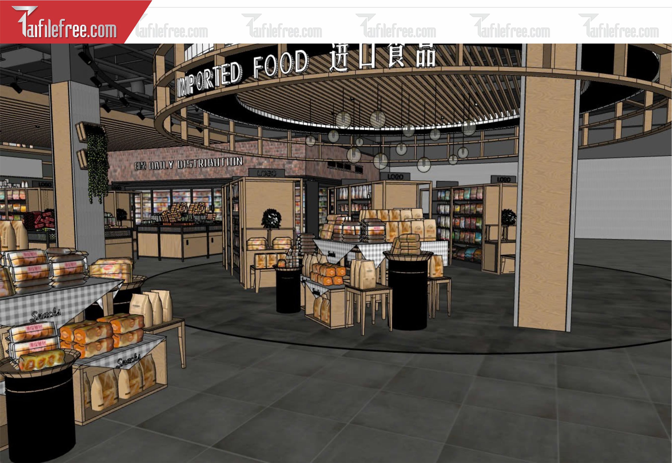 File 3D Sketchup Siêu Thị_SK414