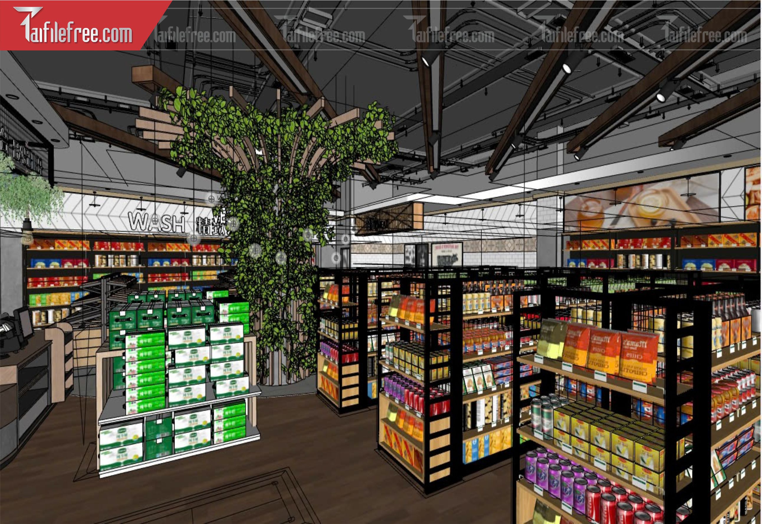 File 3D Sketchup Siêu Thị_SK421