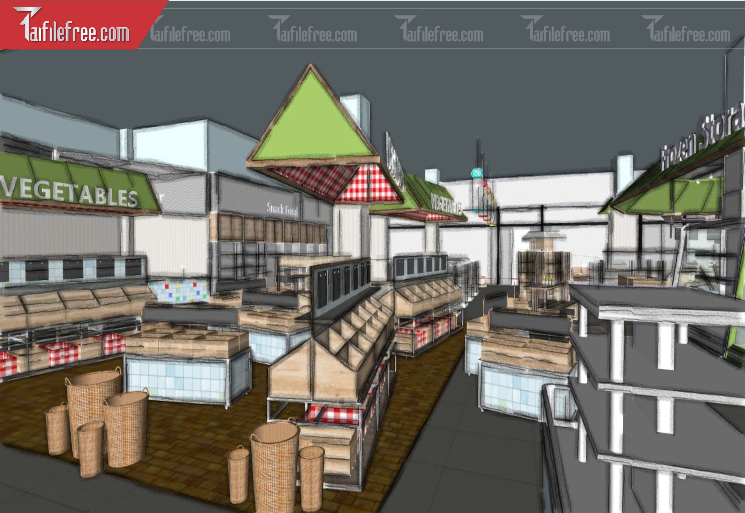 File 3D Sketchup Siêu Thị_SK425