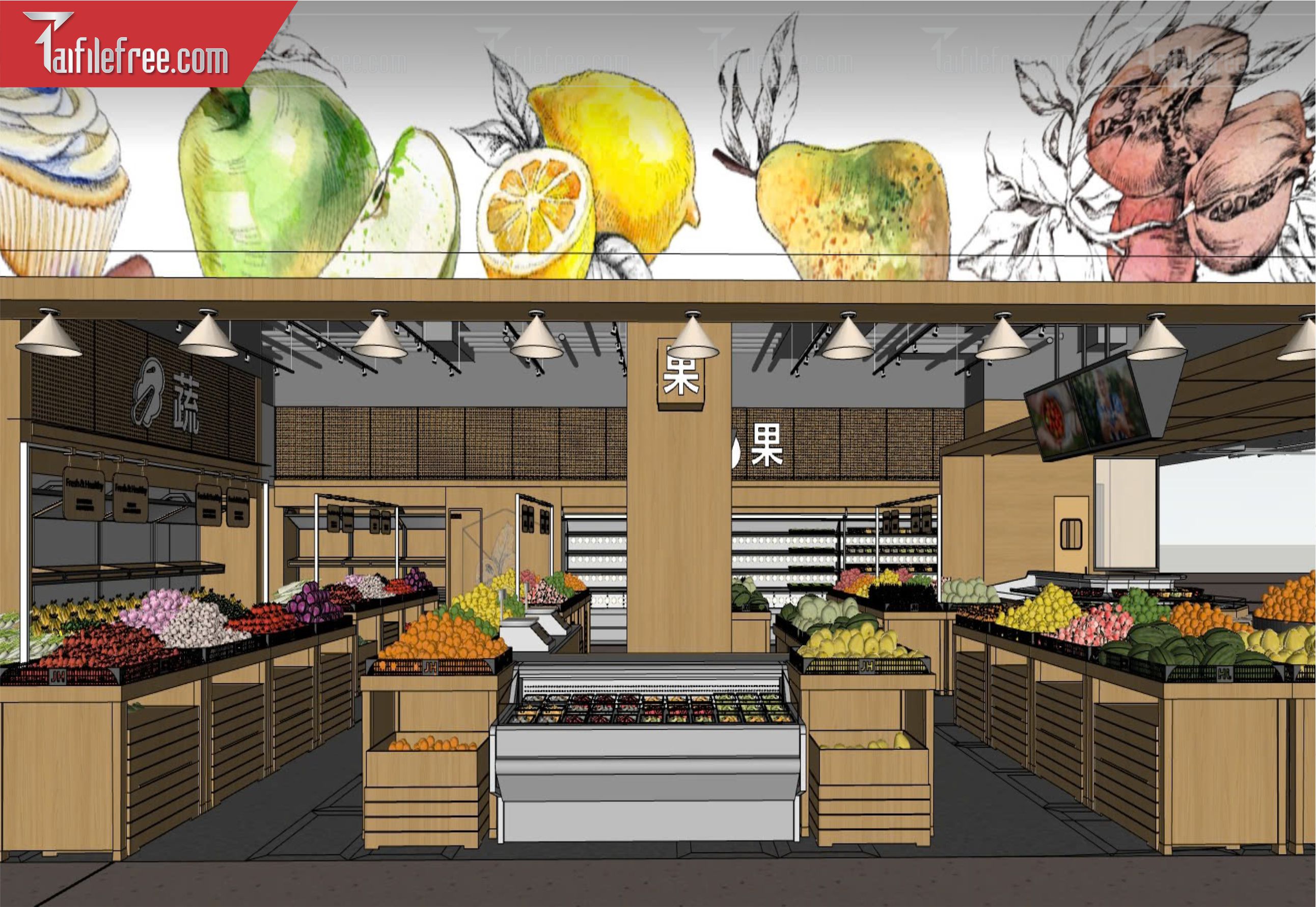 File 3D Sketchup Siêu Thị_SK441