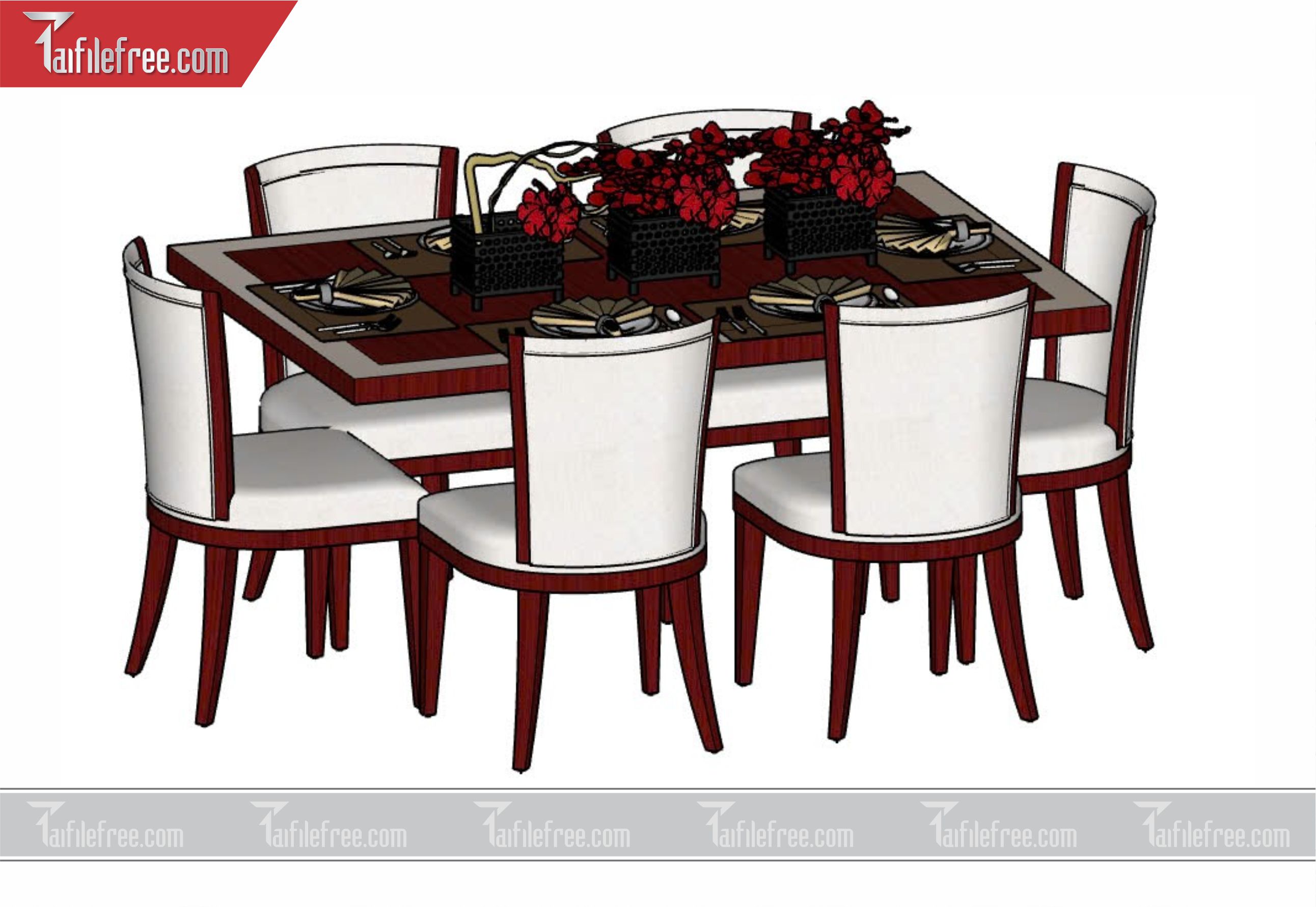 File 3D Sketchup Bàn Ăn_SK48