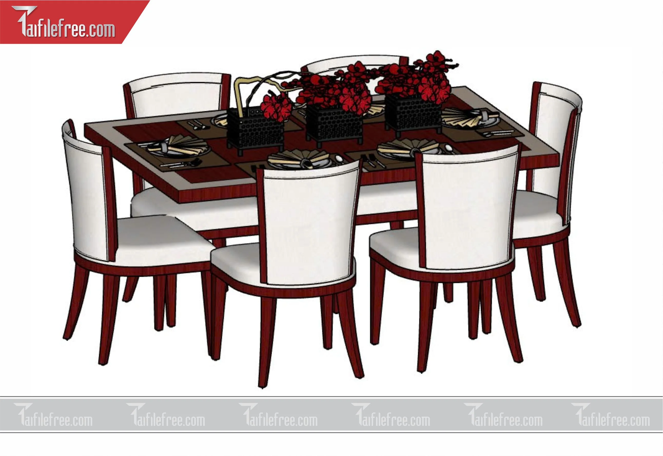File 3D Sketchup Bàn Ăn_SK48