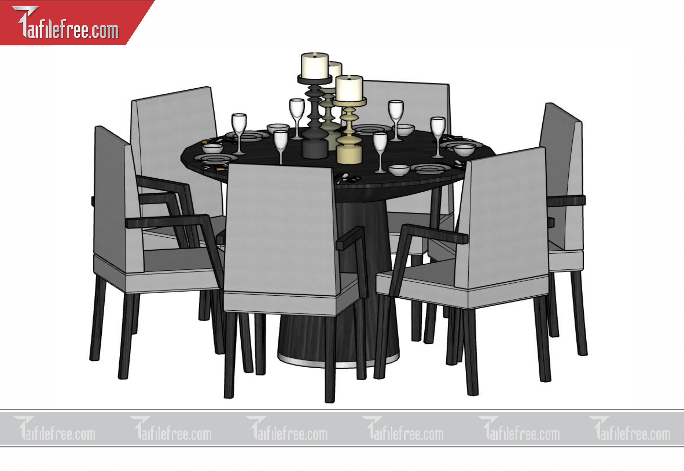 File 3D Sketchup Bàn Ăn_SK49