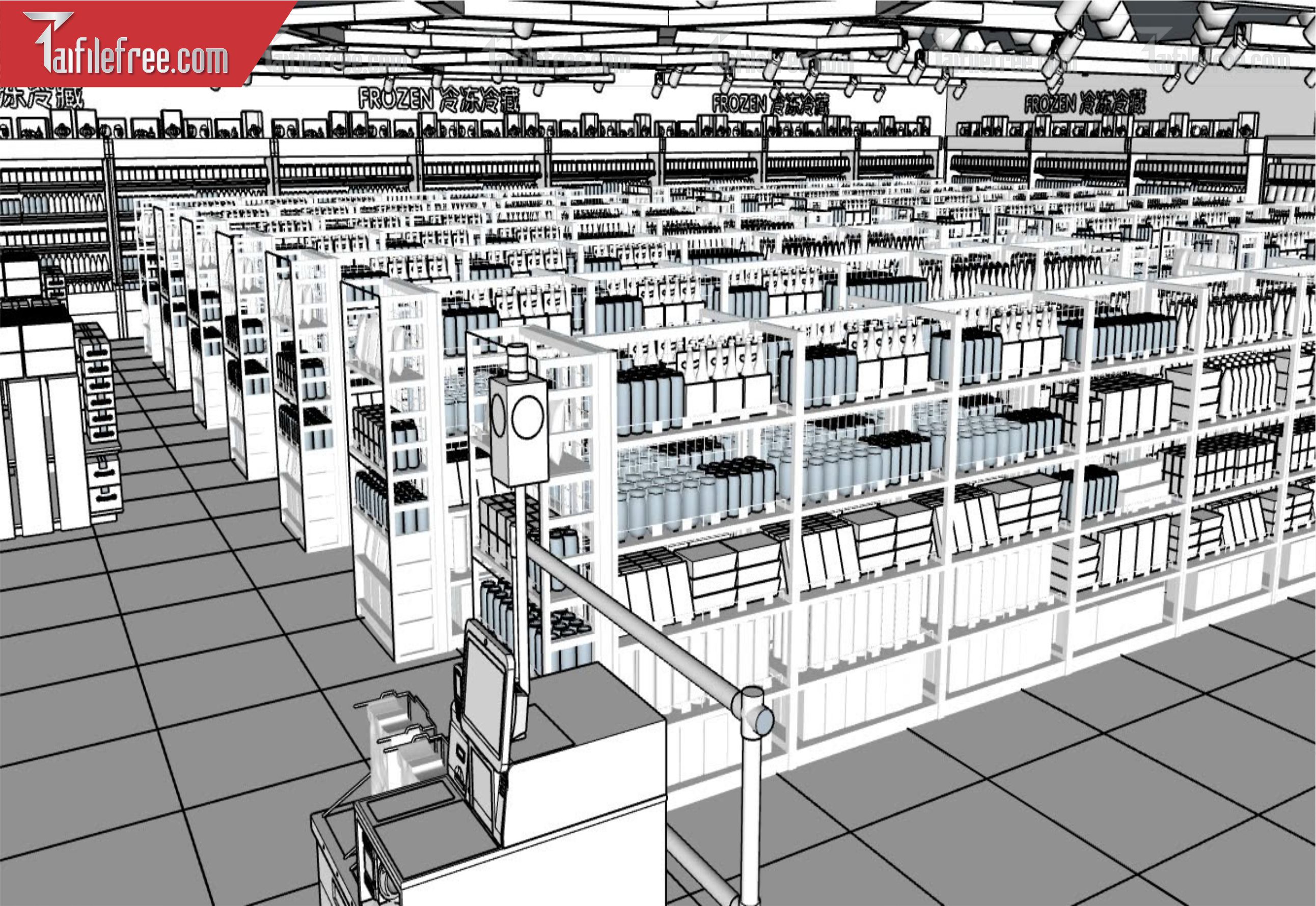 File 3D Sketchup Siêu Thị_SK527