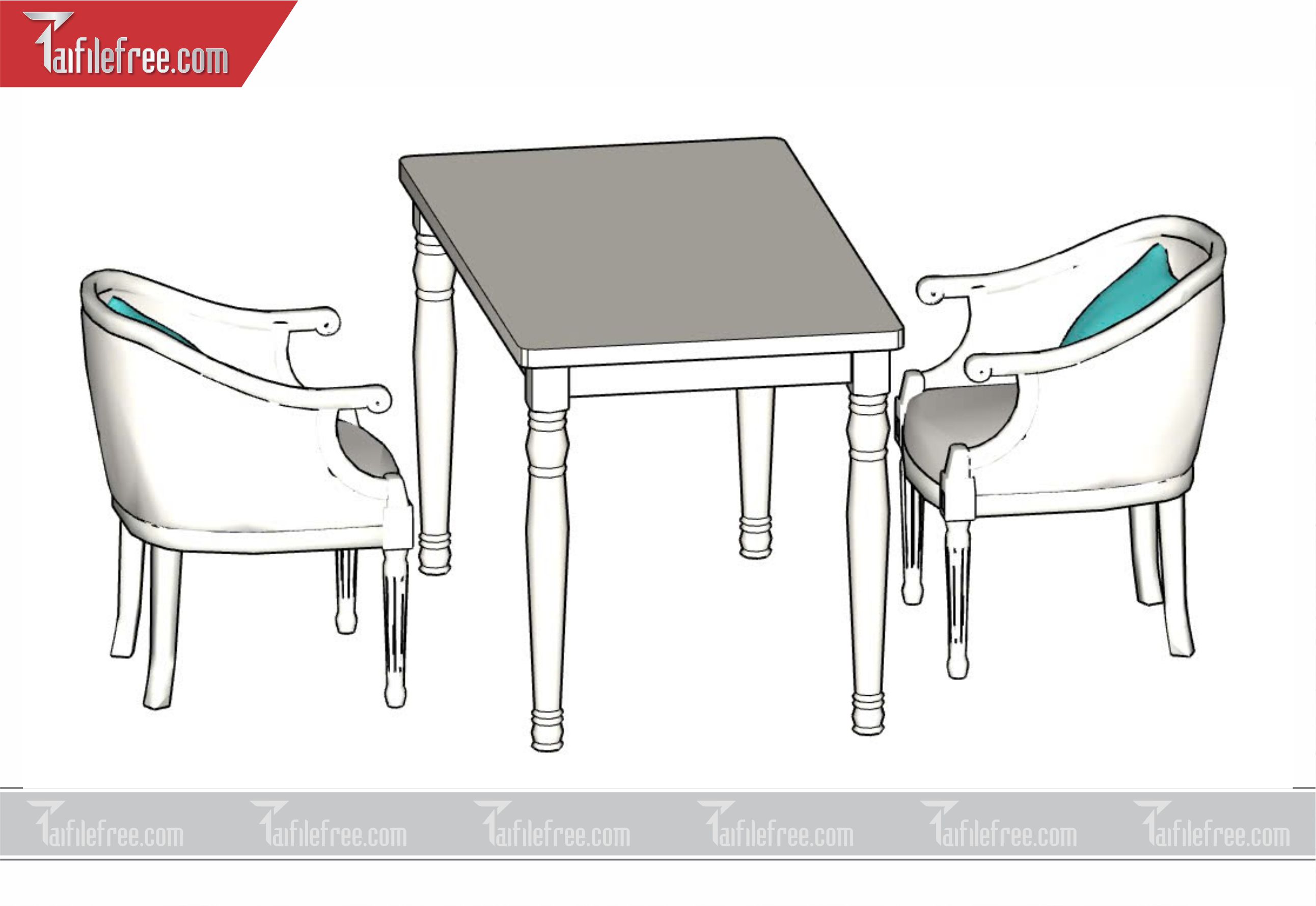 File 3D Sketchup Bàn Ăn_SK53