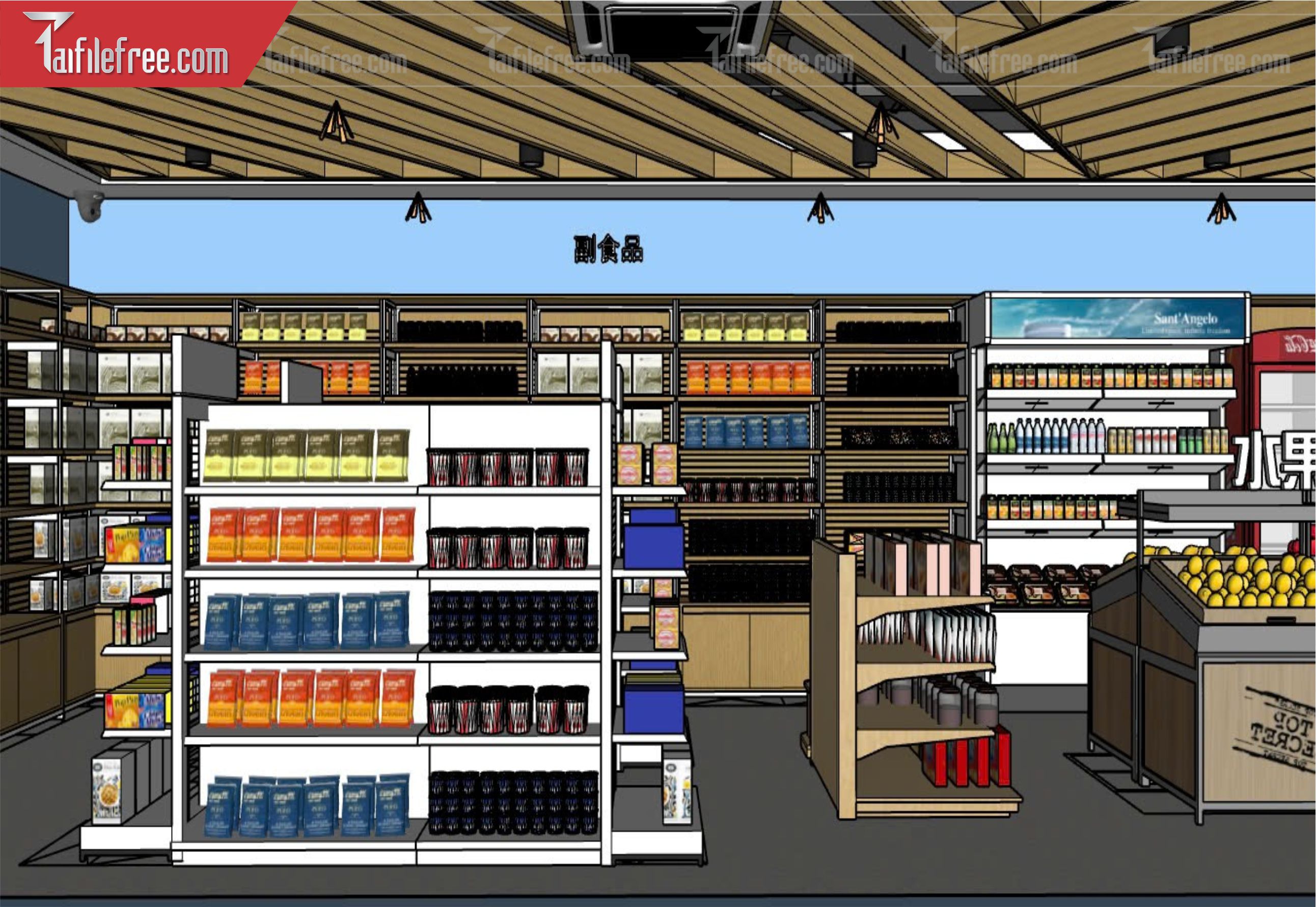 File 3D Sketchup Siêu Thị_SK534