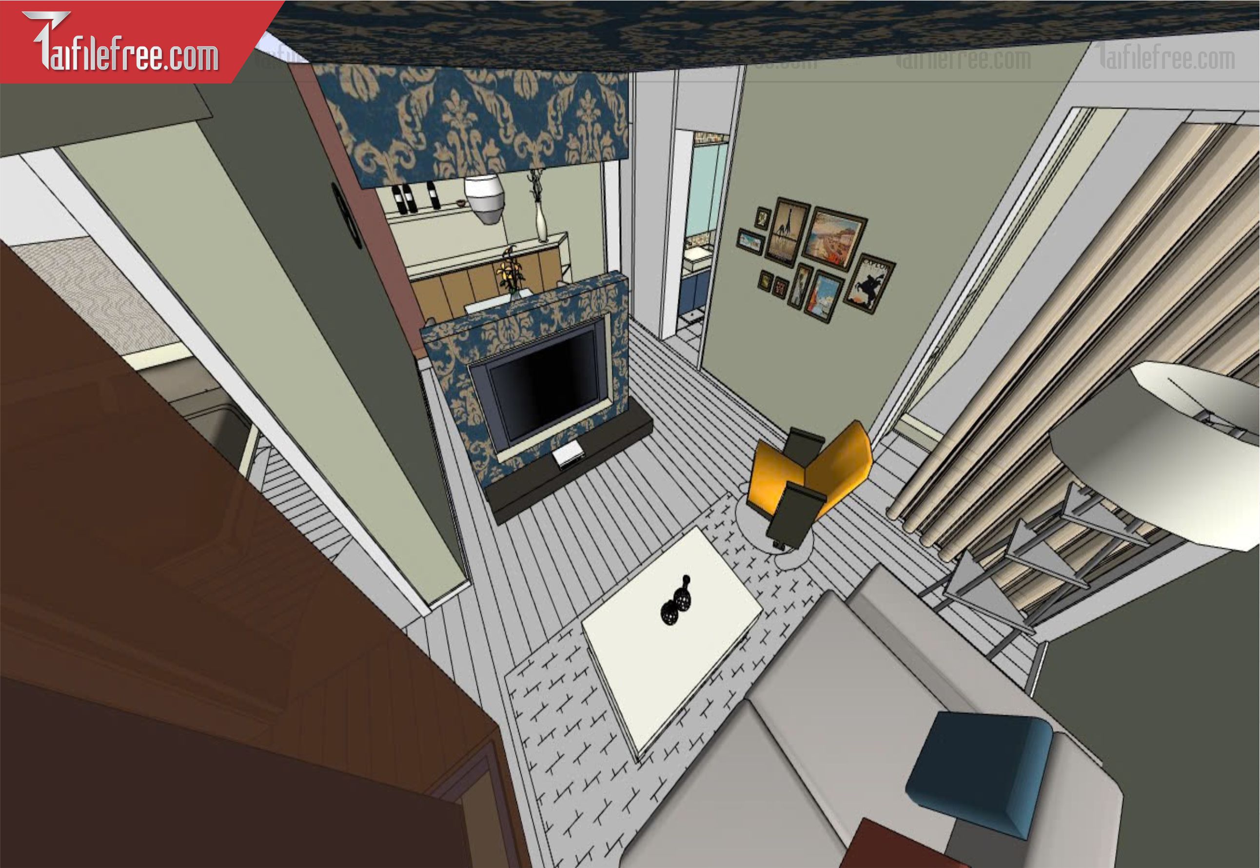 File 3D Sketchup Phòng Khách_SK557