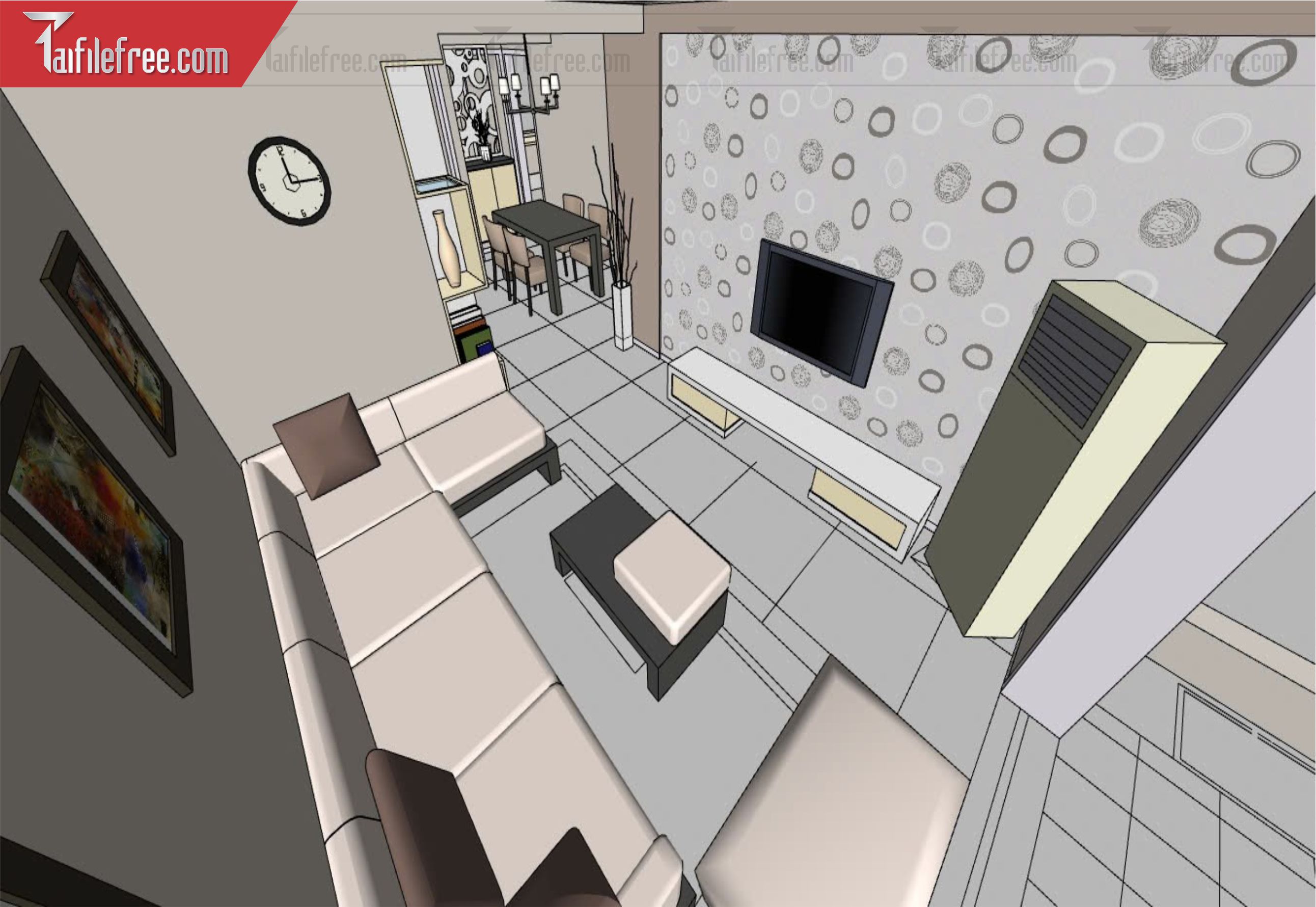 File 3D Sketchup Phòng Khách_SK561