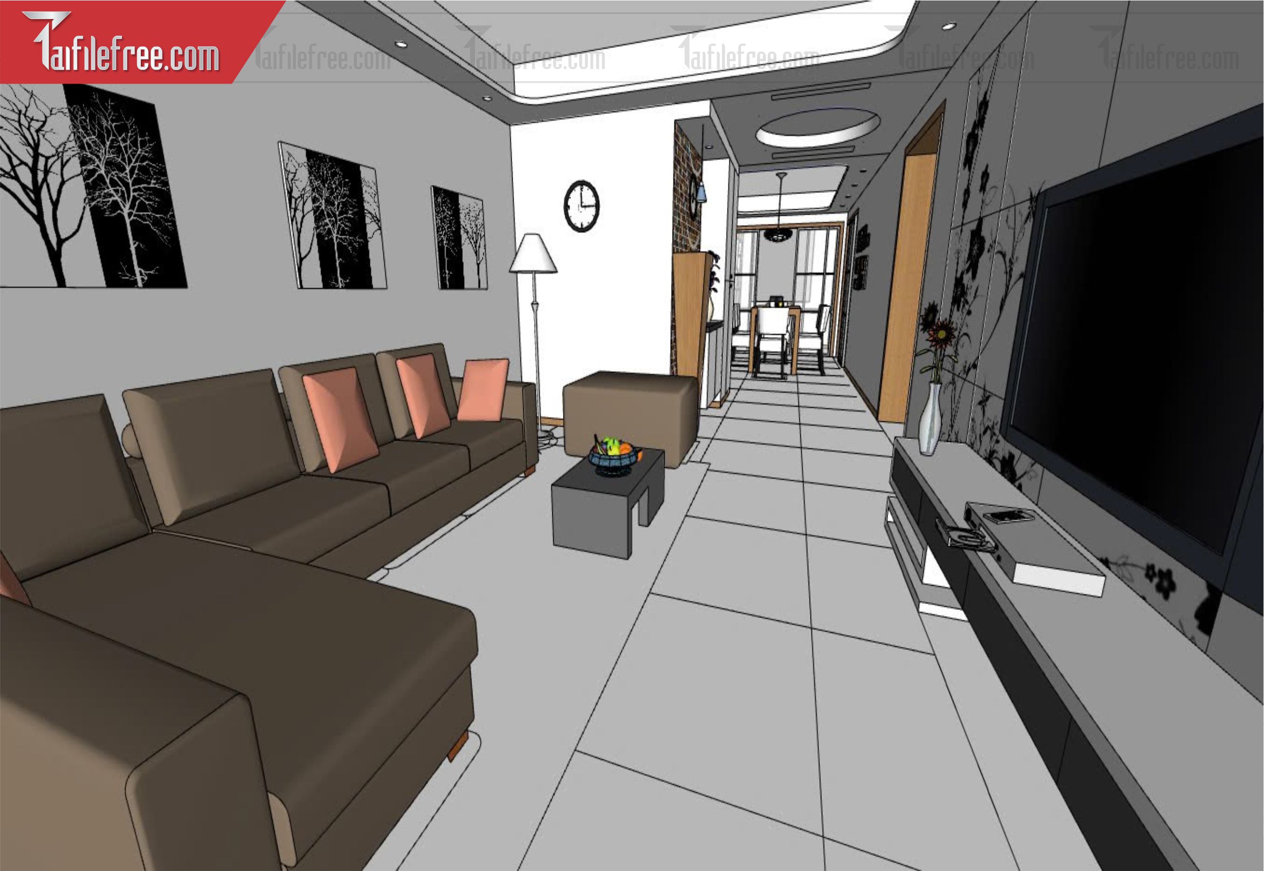 File 3D Sketchup Phòng Khách_SK568