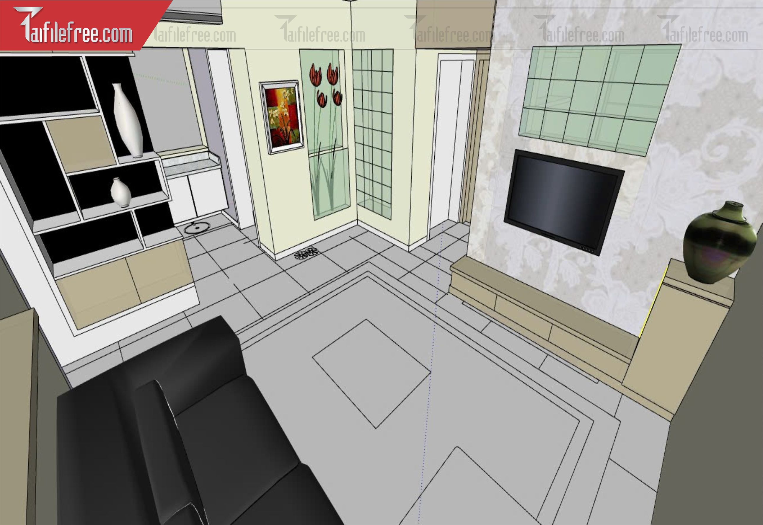File 3D Sketchup Phòng Khách_SK574