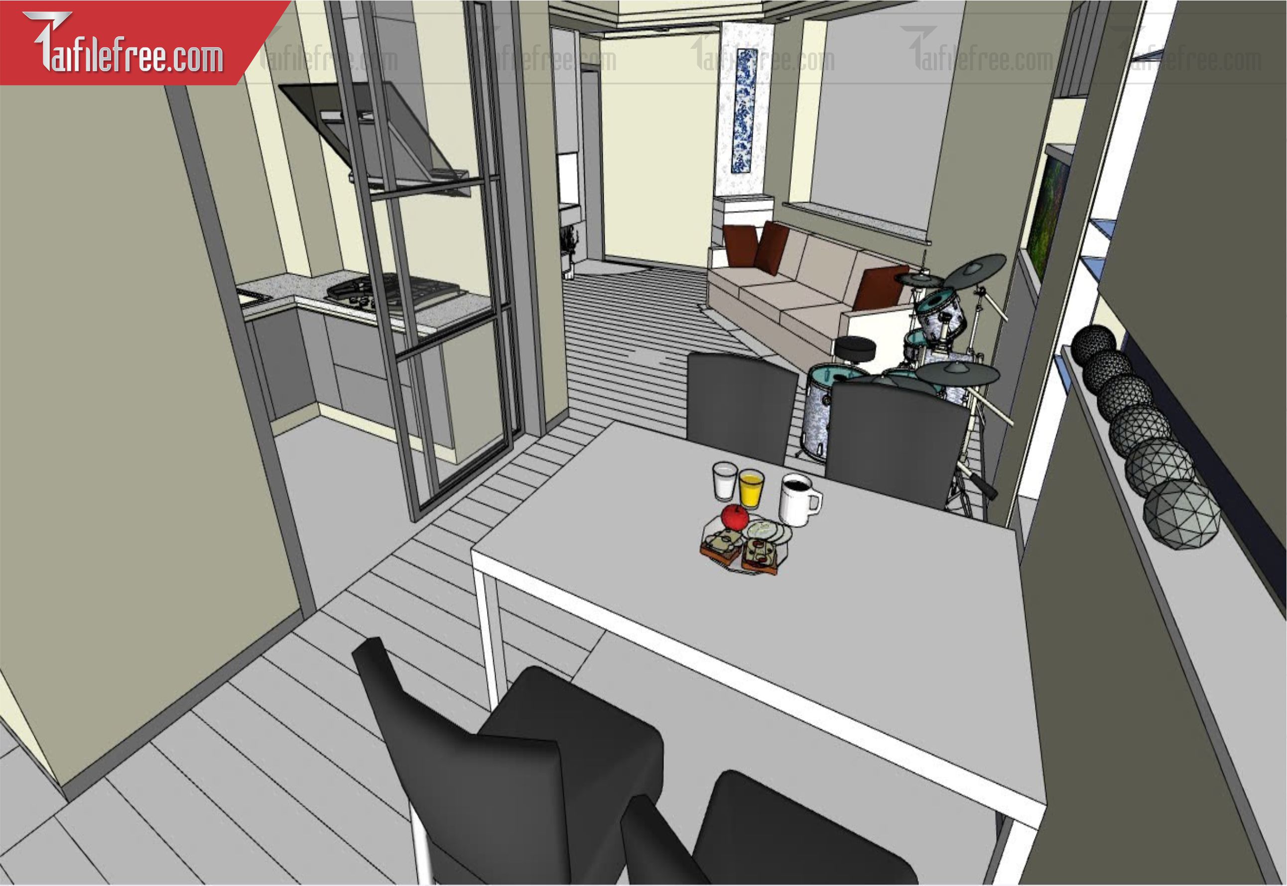 File 3D Sketchup Phòng Khách_SK576