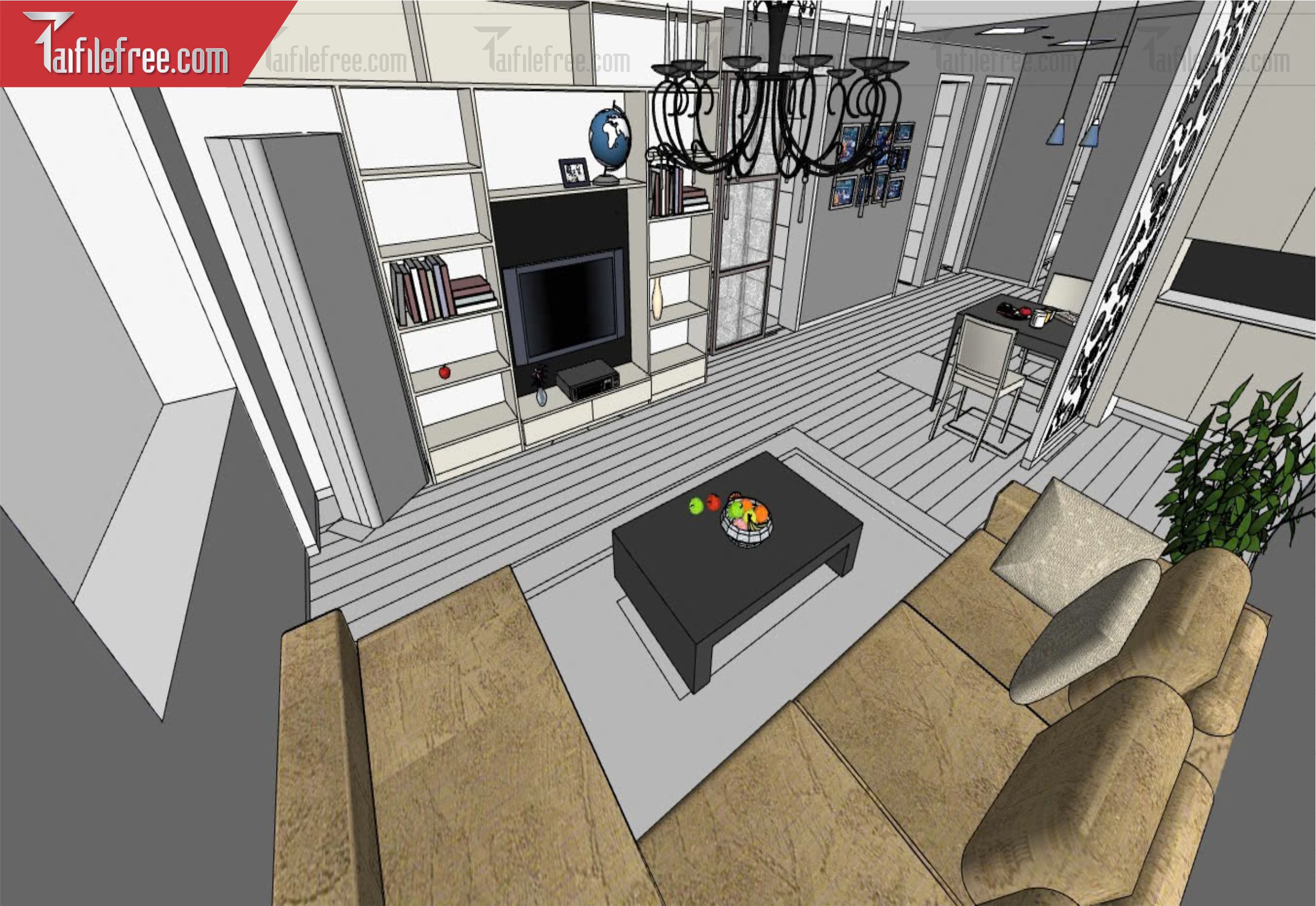 File 3D Sketchup Phòng Khách_SK579