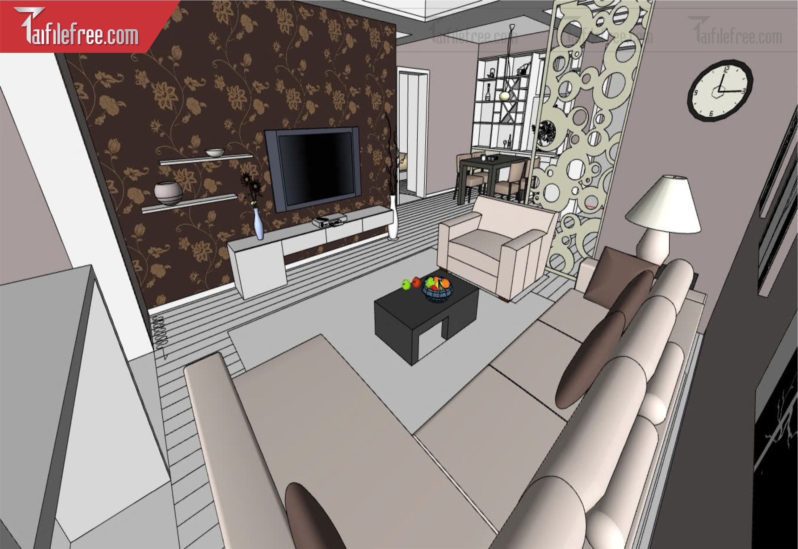 File 3D Sketchup Phòng Khách_SK580