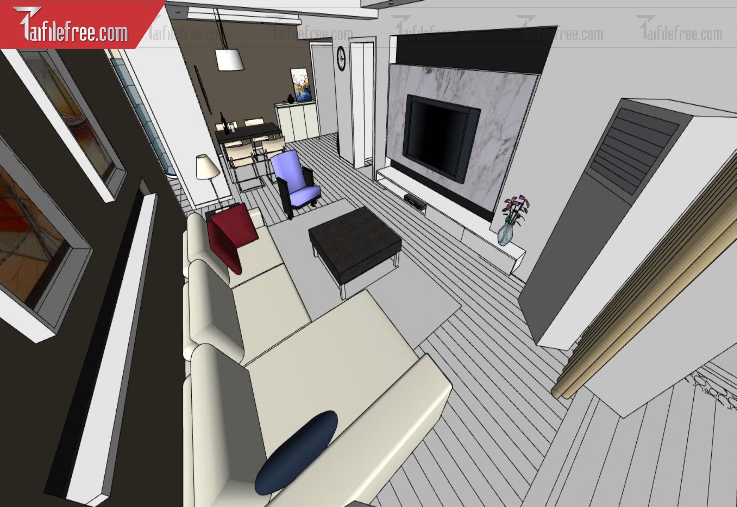 File 3D Sketchup Phòng Khách_SK582