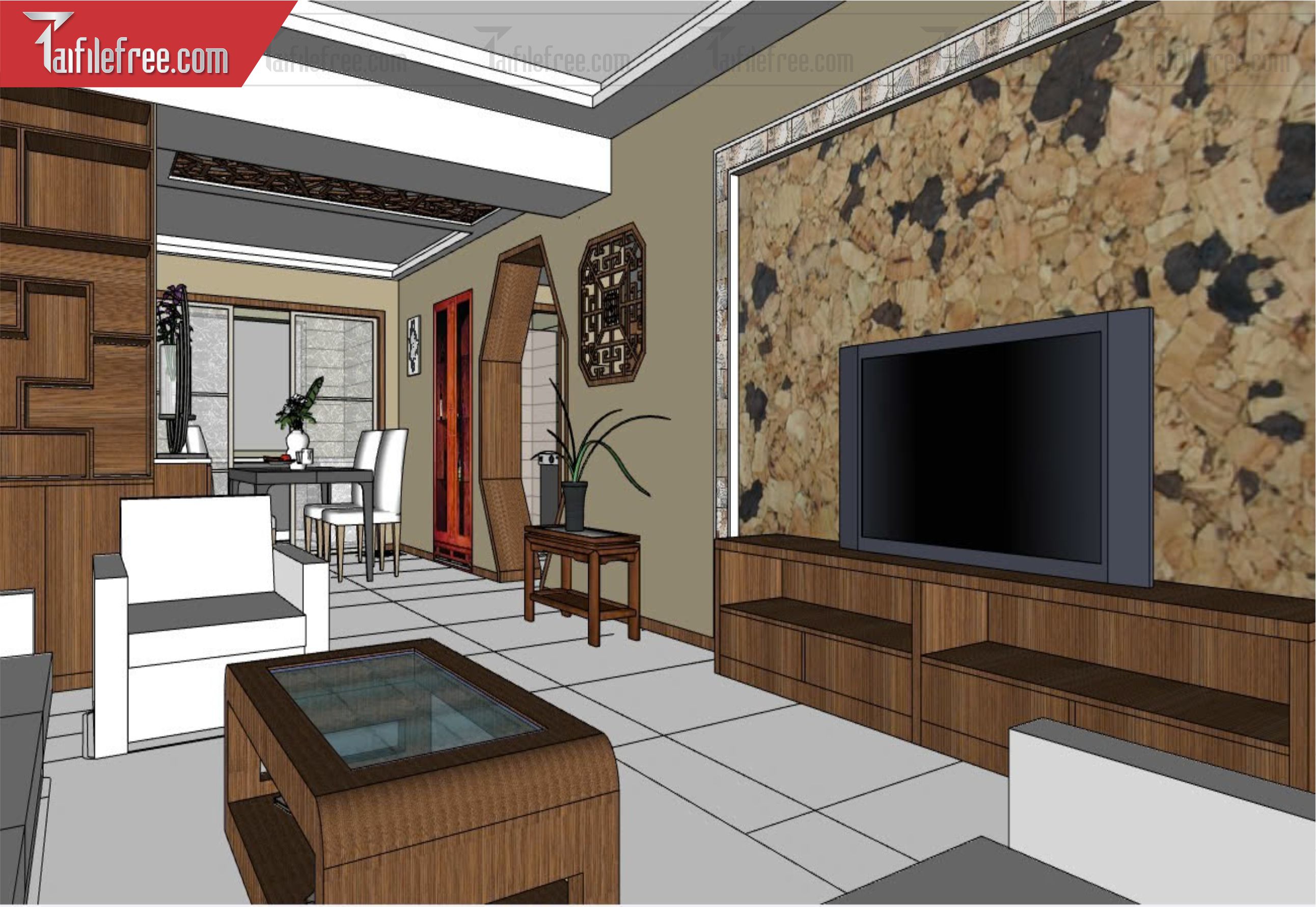 File 3D Sketchup Phòng Khách_SK585