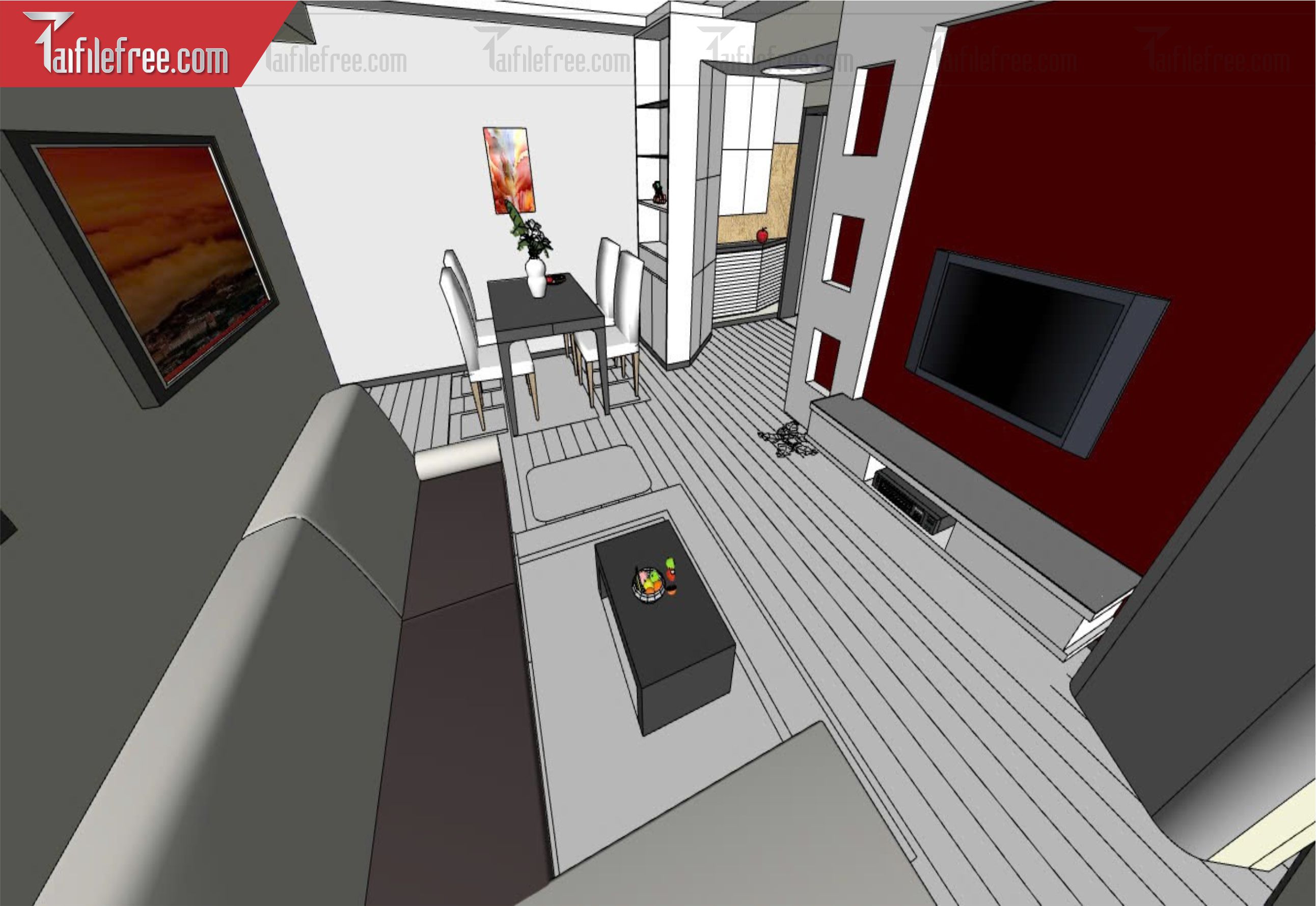 File 3D Sketchup Phòng Khách_SK590