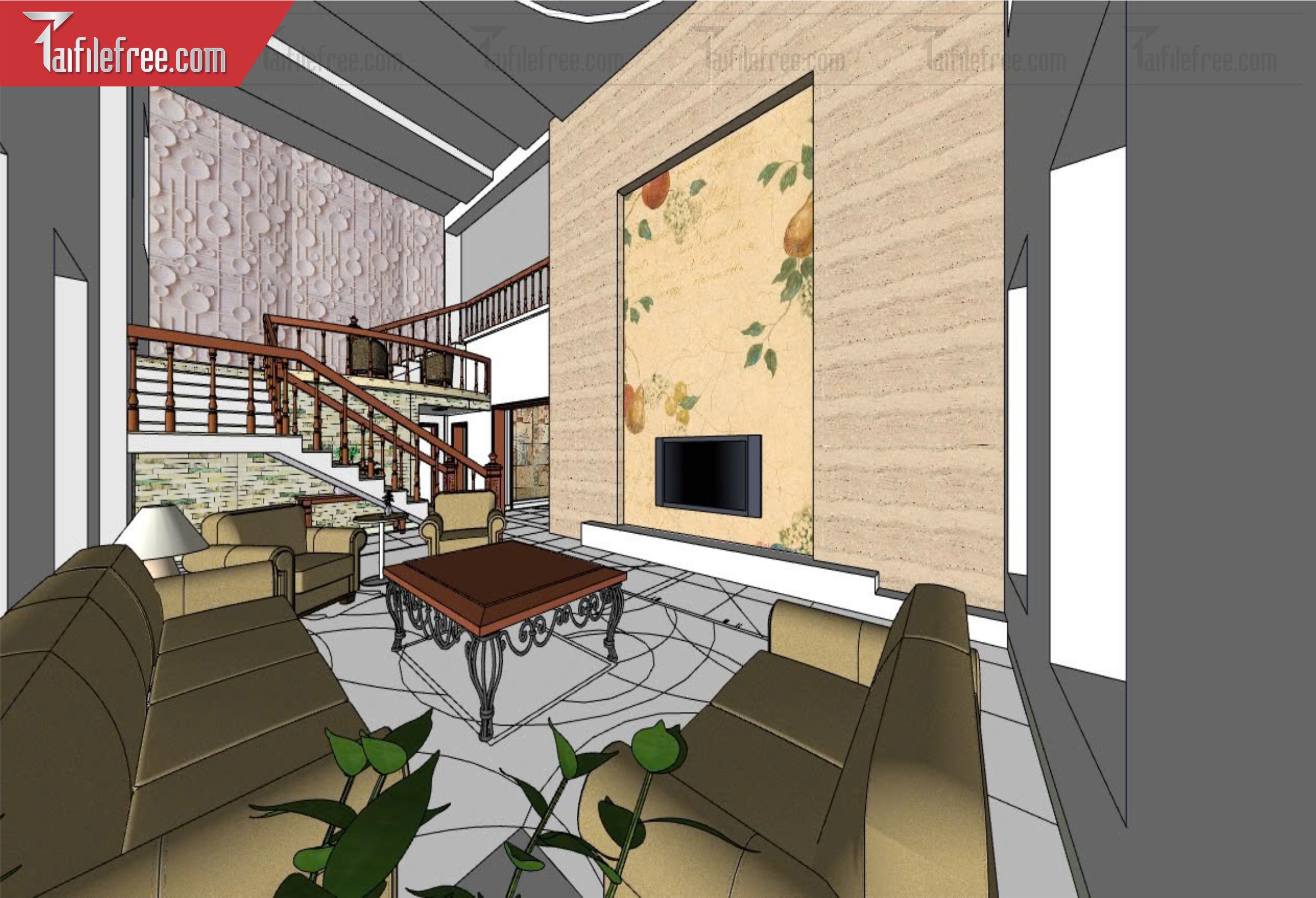 File 3D Sketchup Phòng Khách_SK593