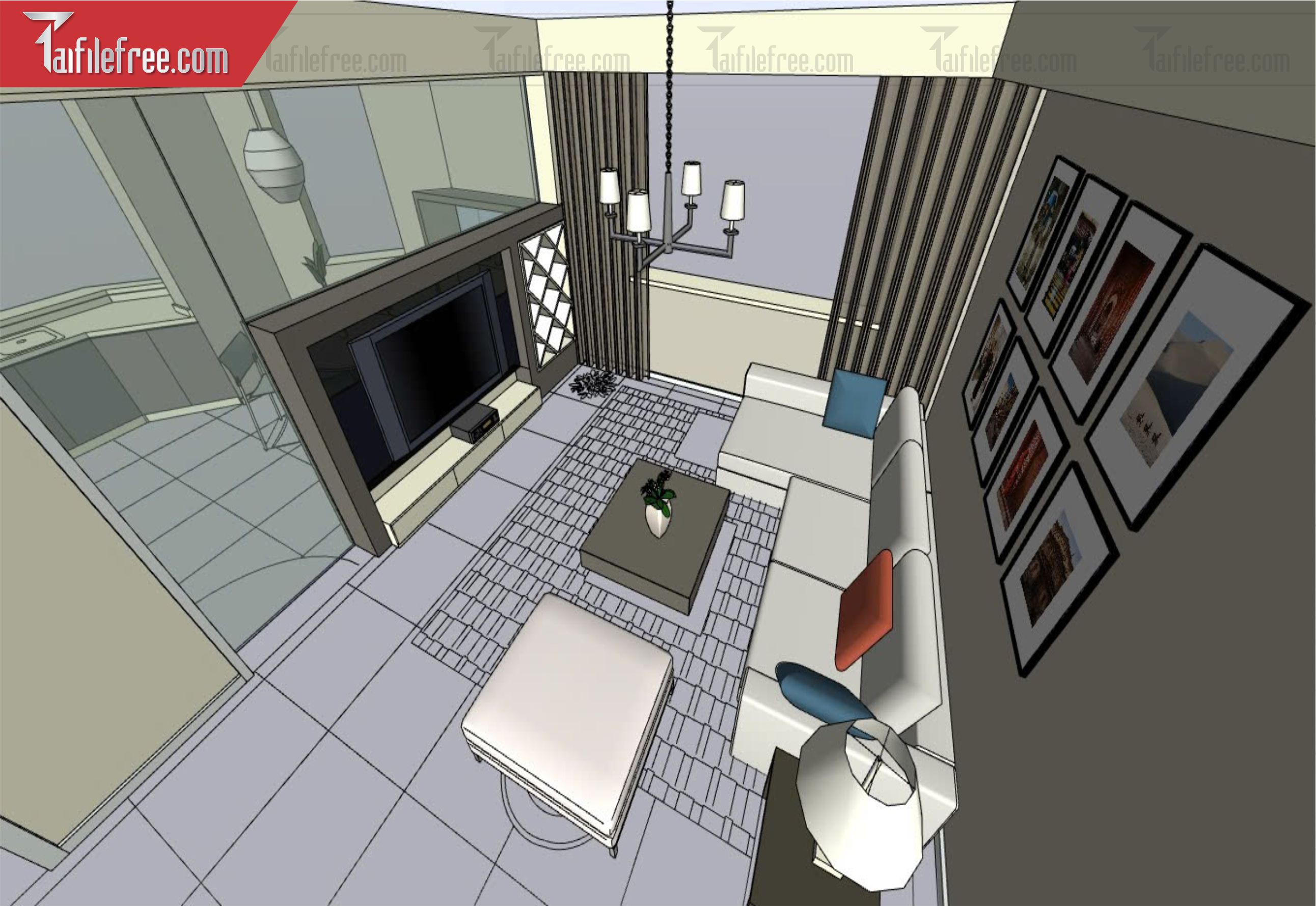 File 3D Sketchup Phòng Khách_SK598