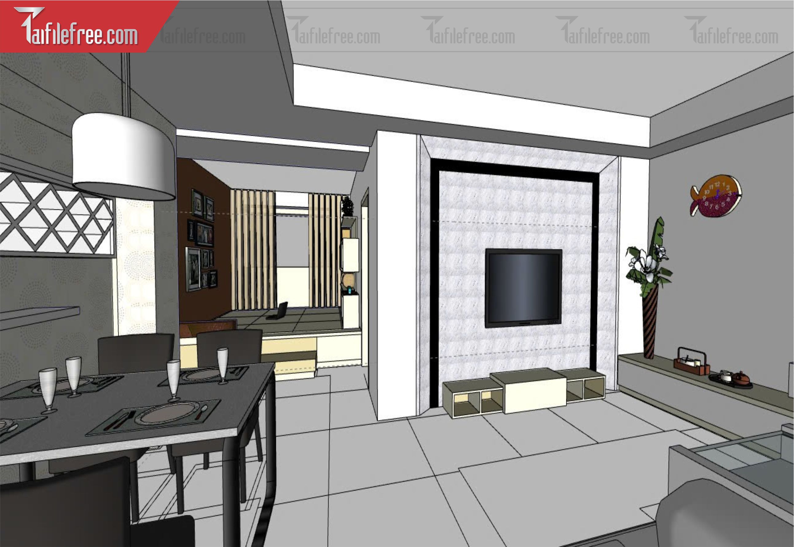 File 3D Sketchup Phòng Khách_SK601