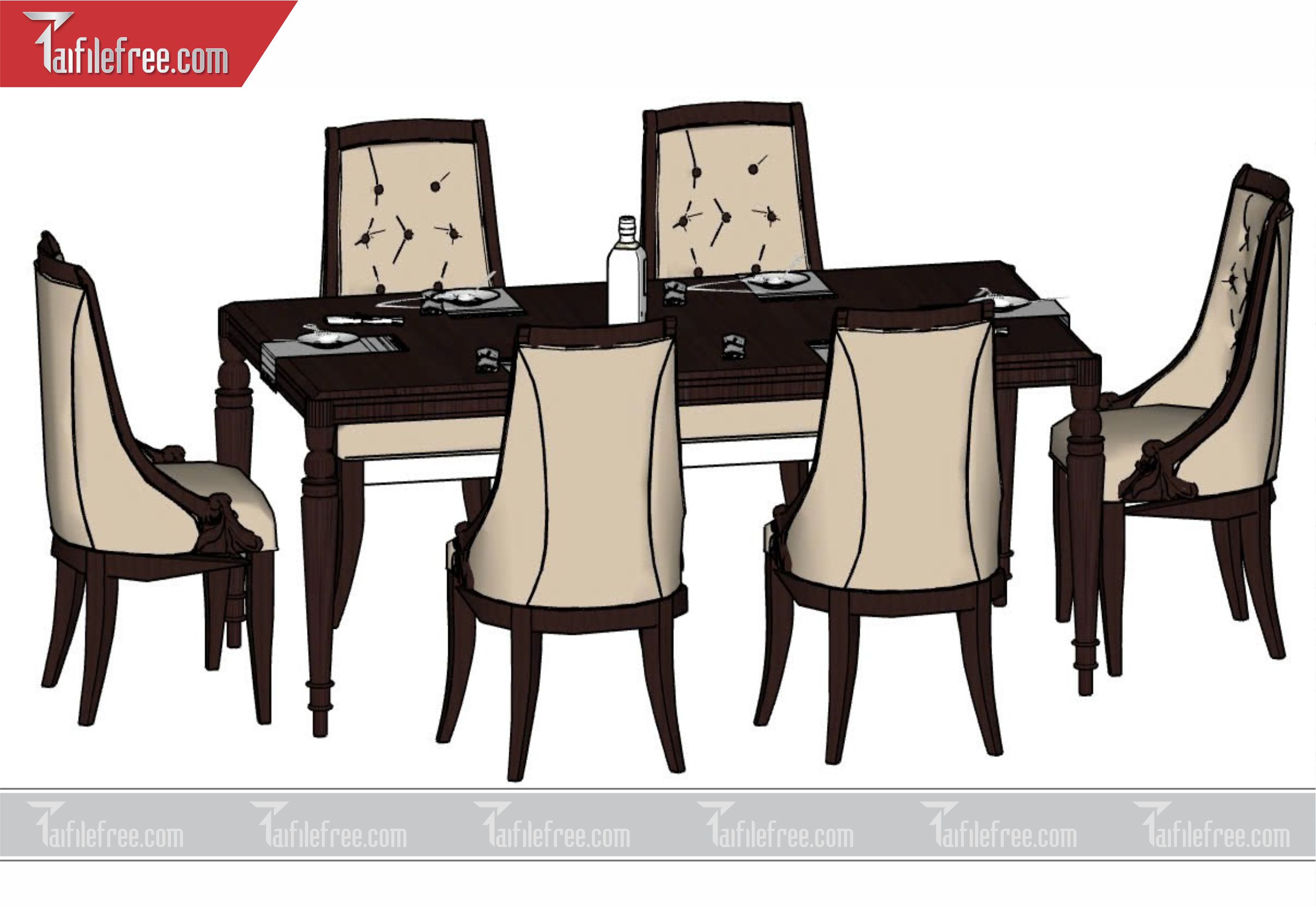 File 3D Sketchup Bàn Ăn_SK62
