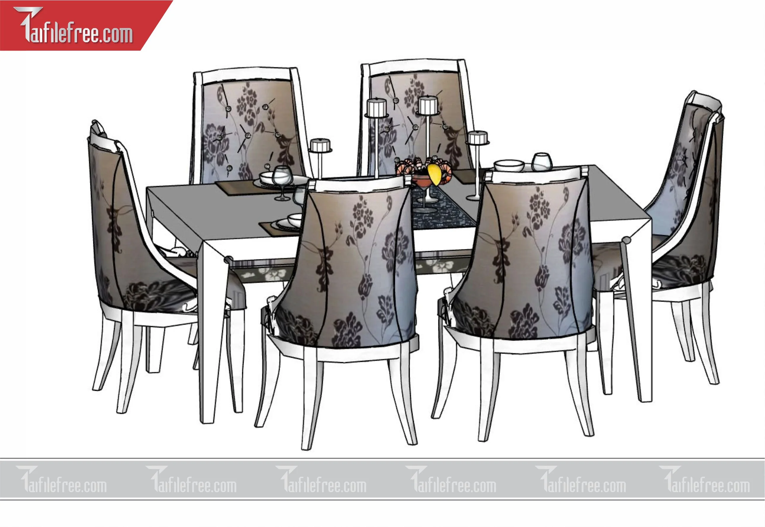 File 3D Sketchup Bàn Ăn_SK63
