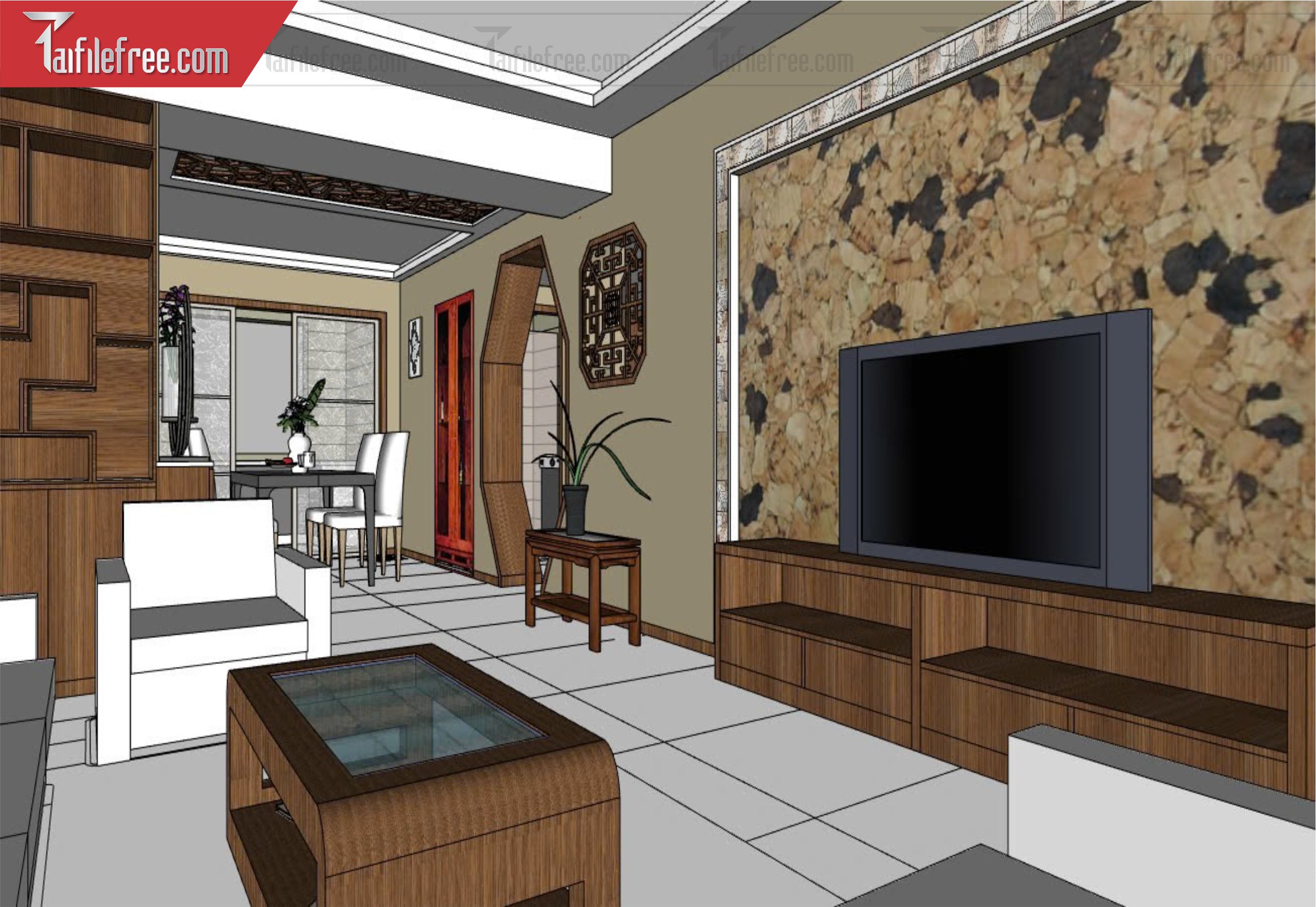 File 3D Sketchup Phòng Khách_SK636