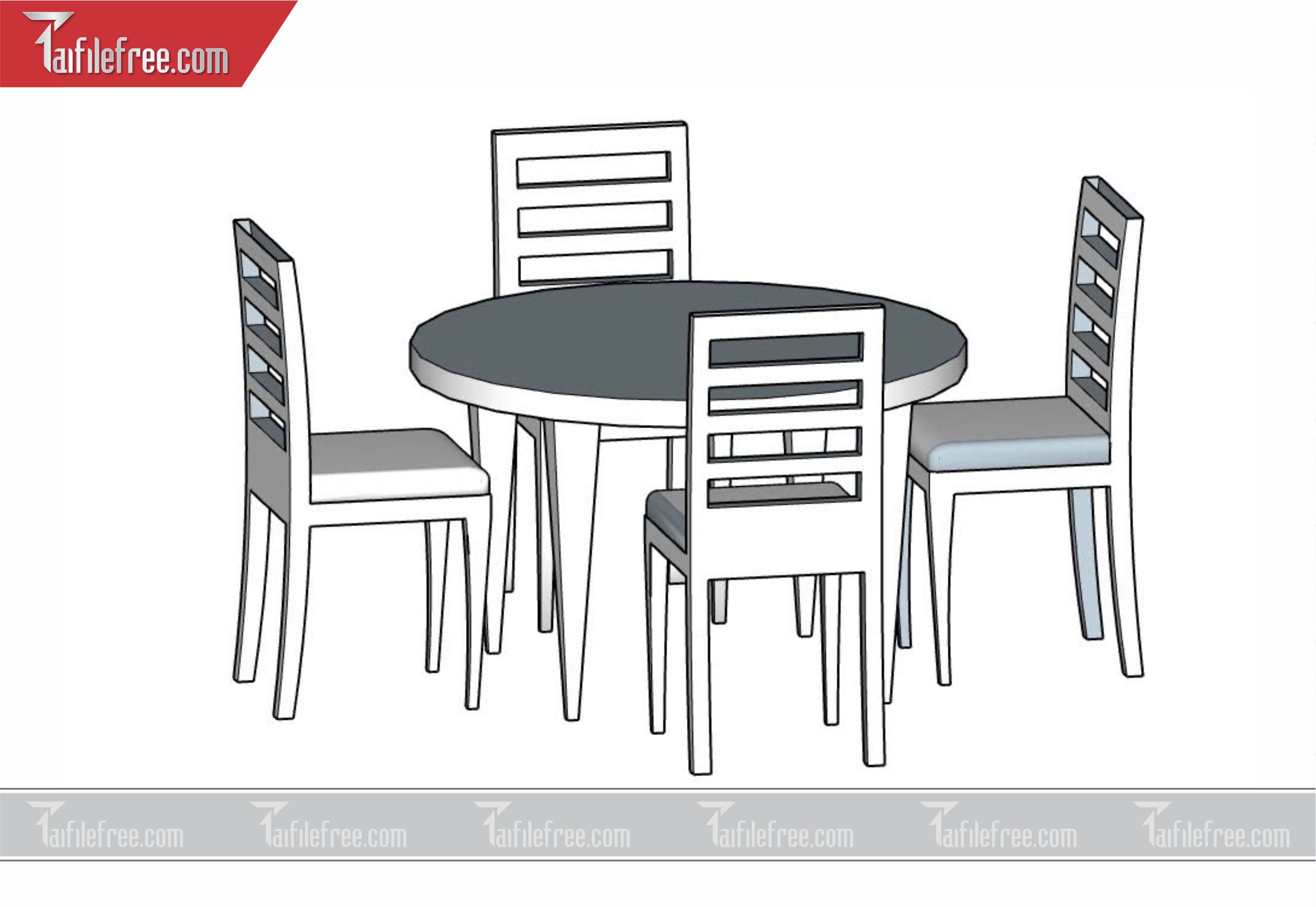 File 3D Sketchup Bàn Ăn_SK64