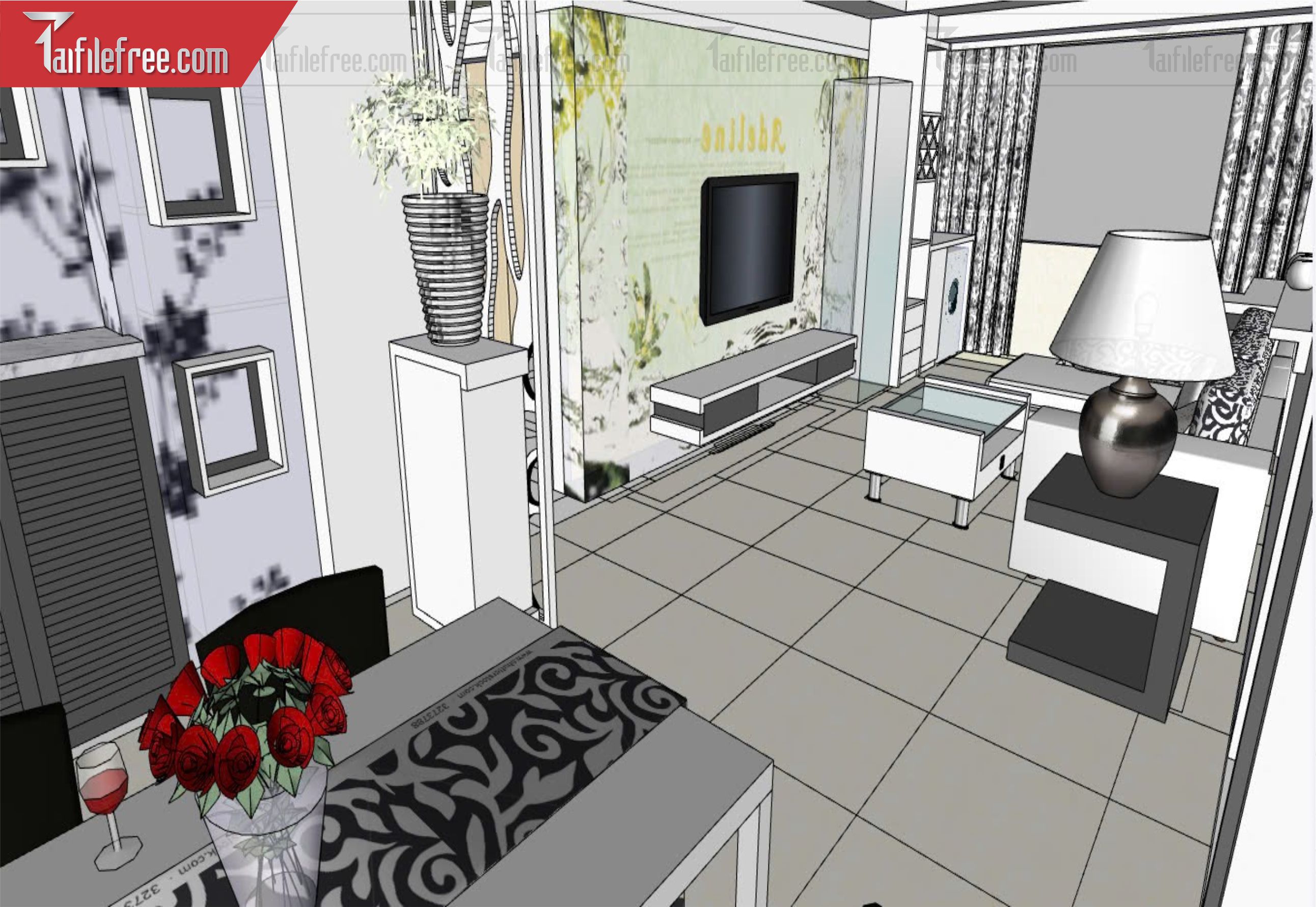 File 3D Sketchup Phòng Khách_SK642