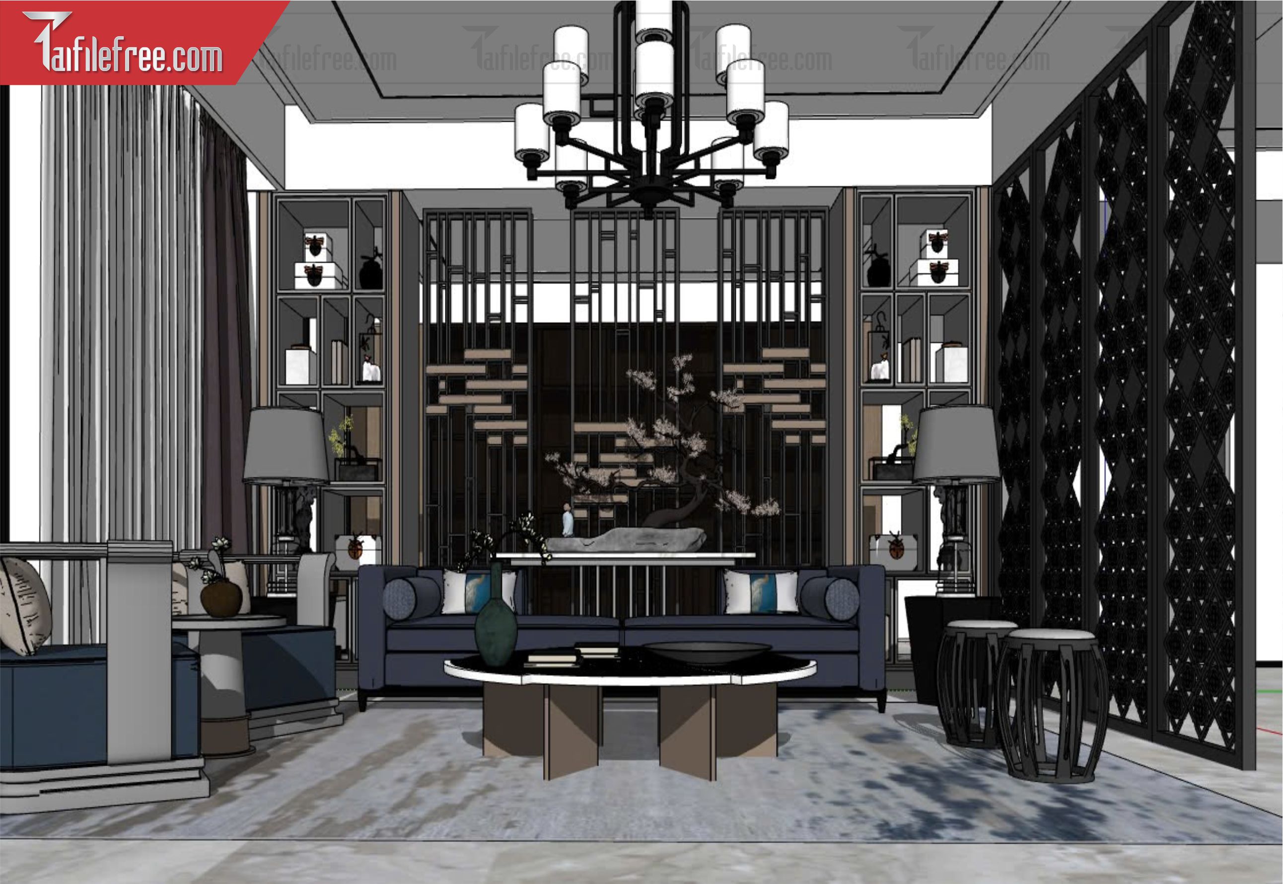 File 3D Sketchup Phòng Khách _SK654
