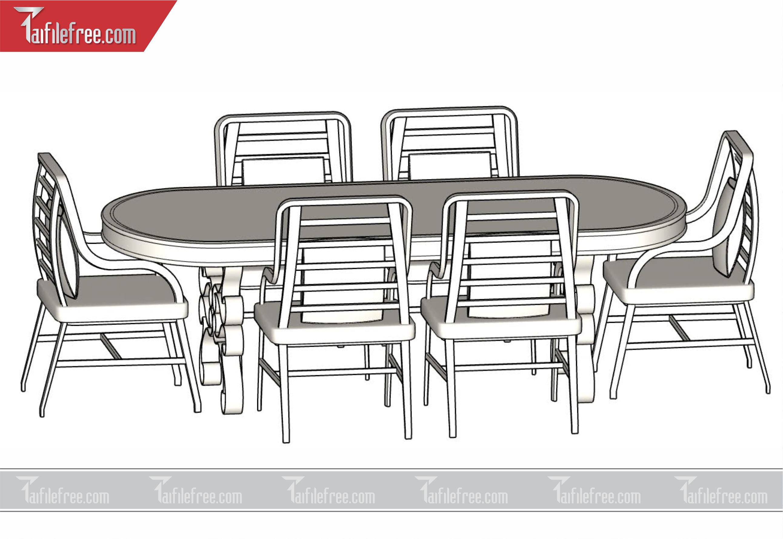 File 3D Sketchup Bàn Ăn_SK66