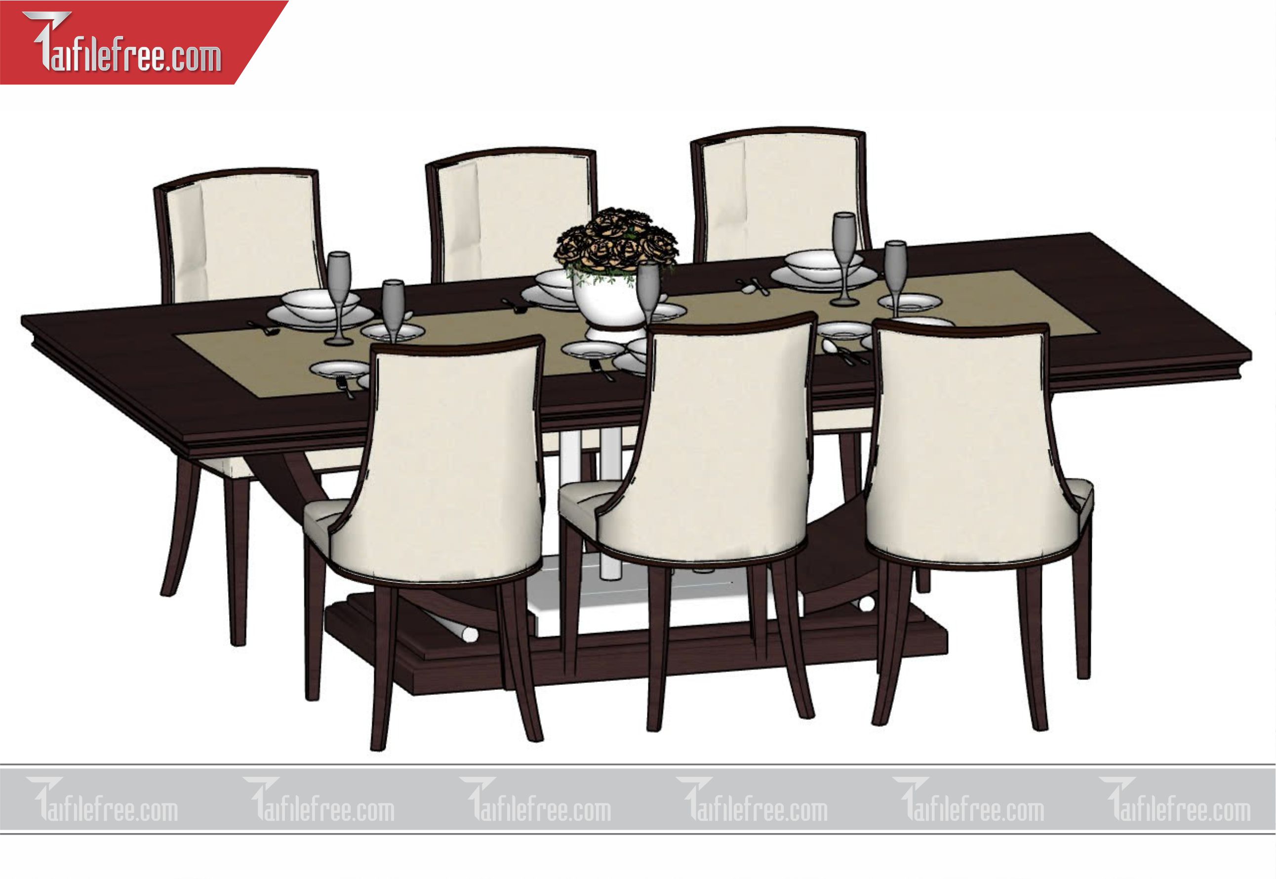 File 3D Sketchup Bàn Ăn_SK69