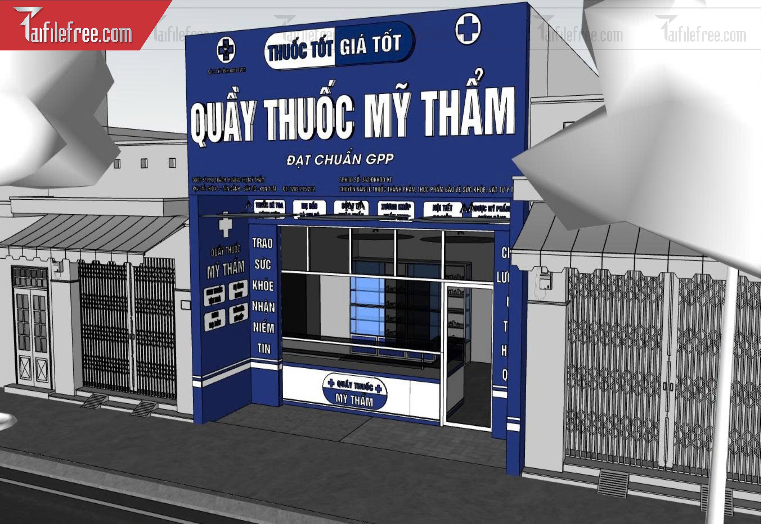 File 3D Sketchup Nhà Thuốc_SK718