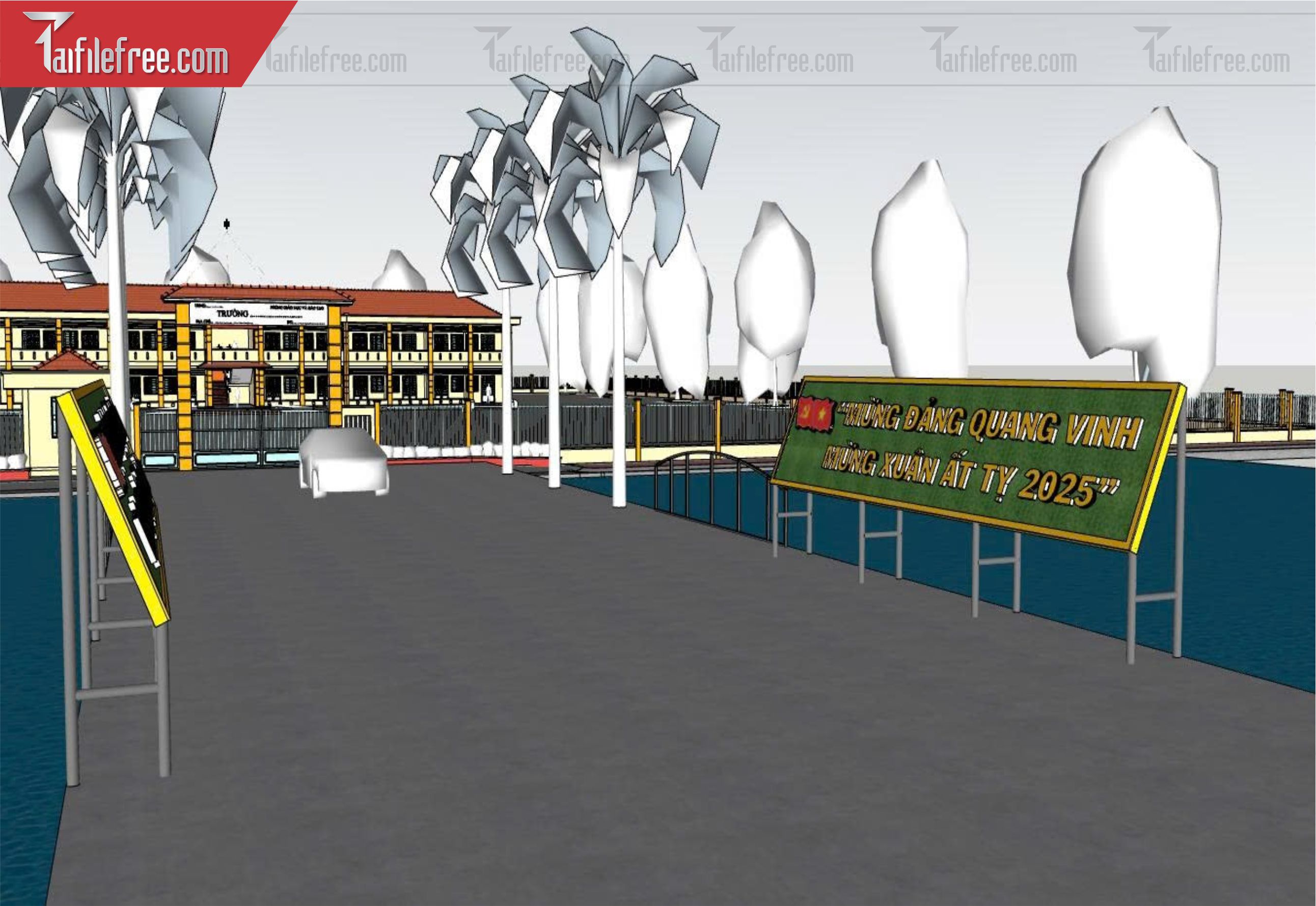 File 3D Sketchup Nhà Trường_SK719