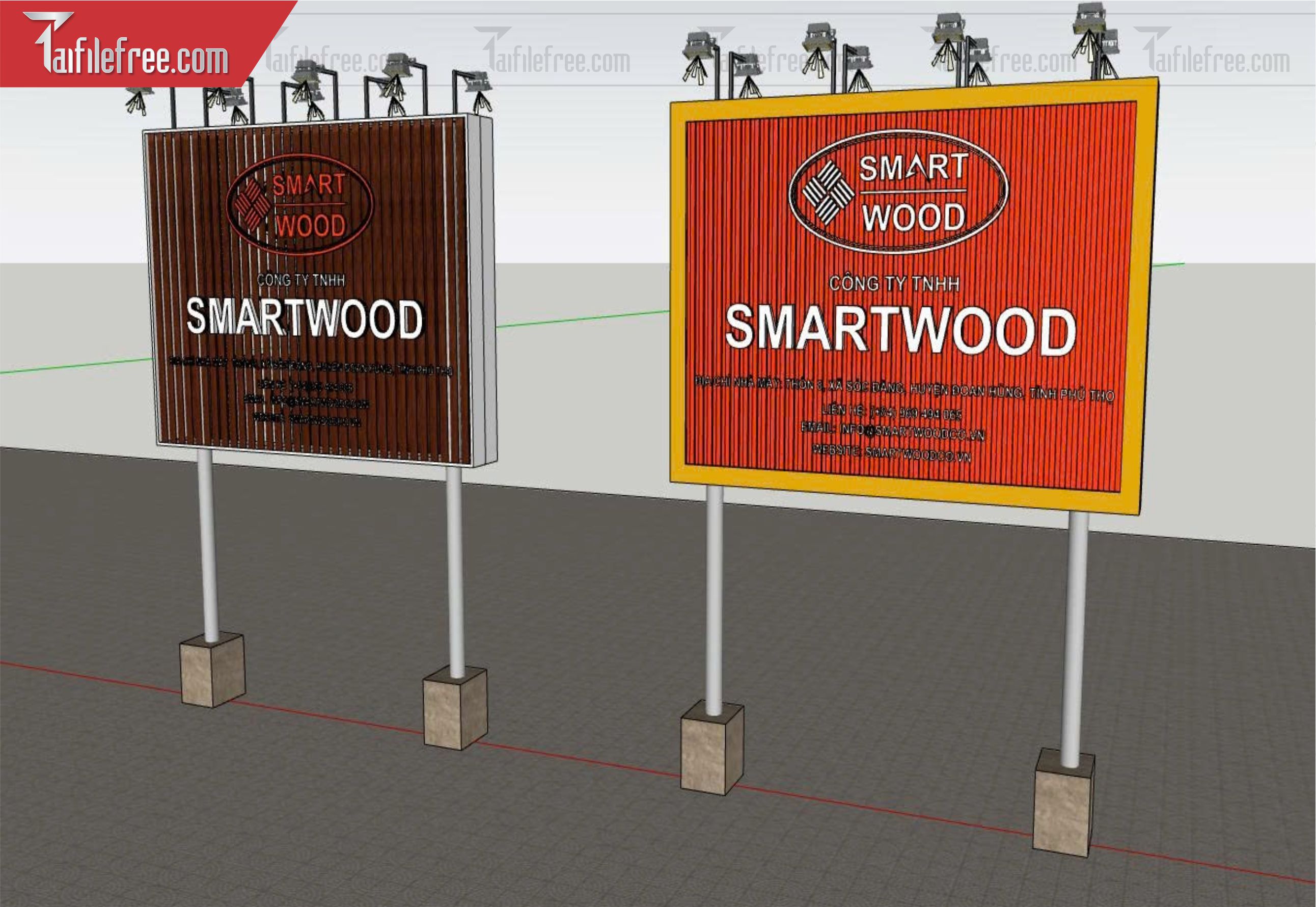 File 3D Sketchup Bảng Hiệu_SK722