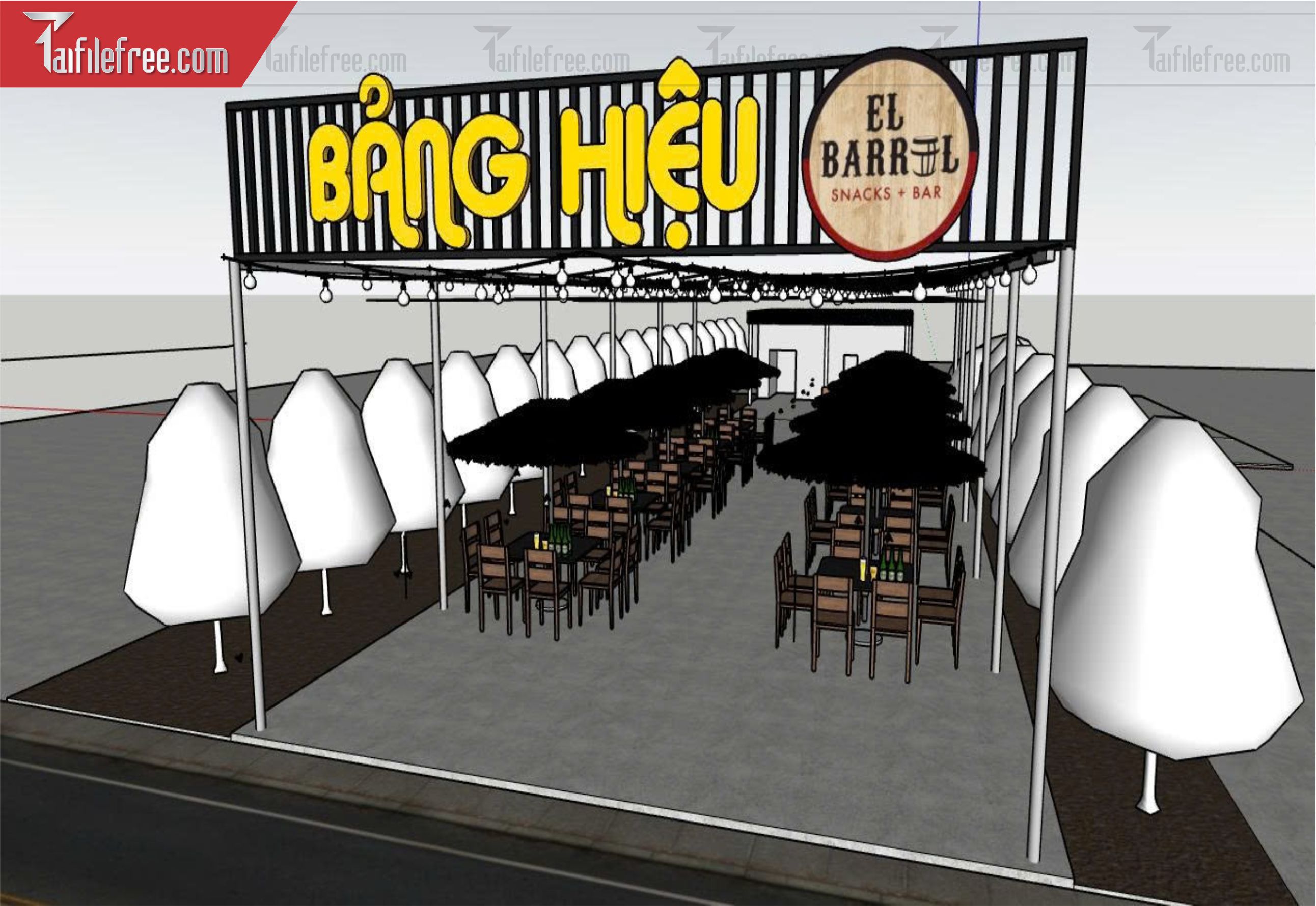 File 3D Sketchup Bảng Hiệu_SK731