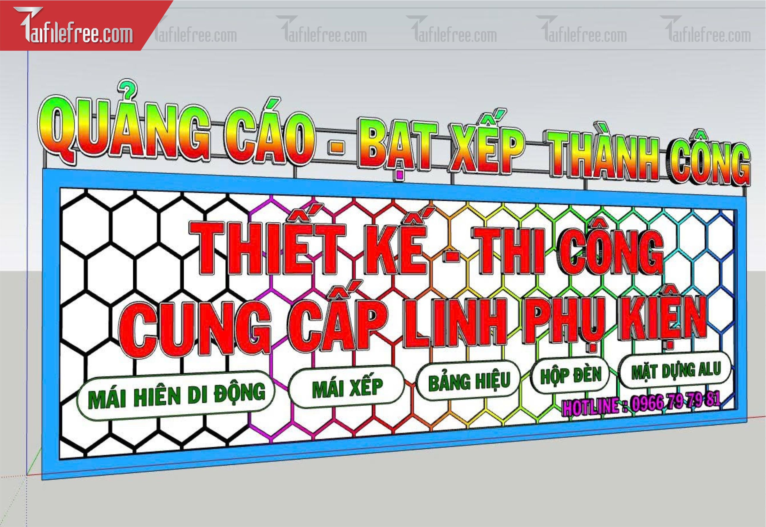 File 3D Sketchup Biển Bảng Quảng Cáo_SK741