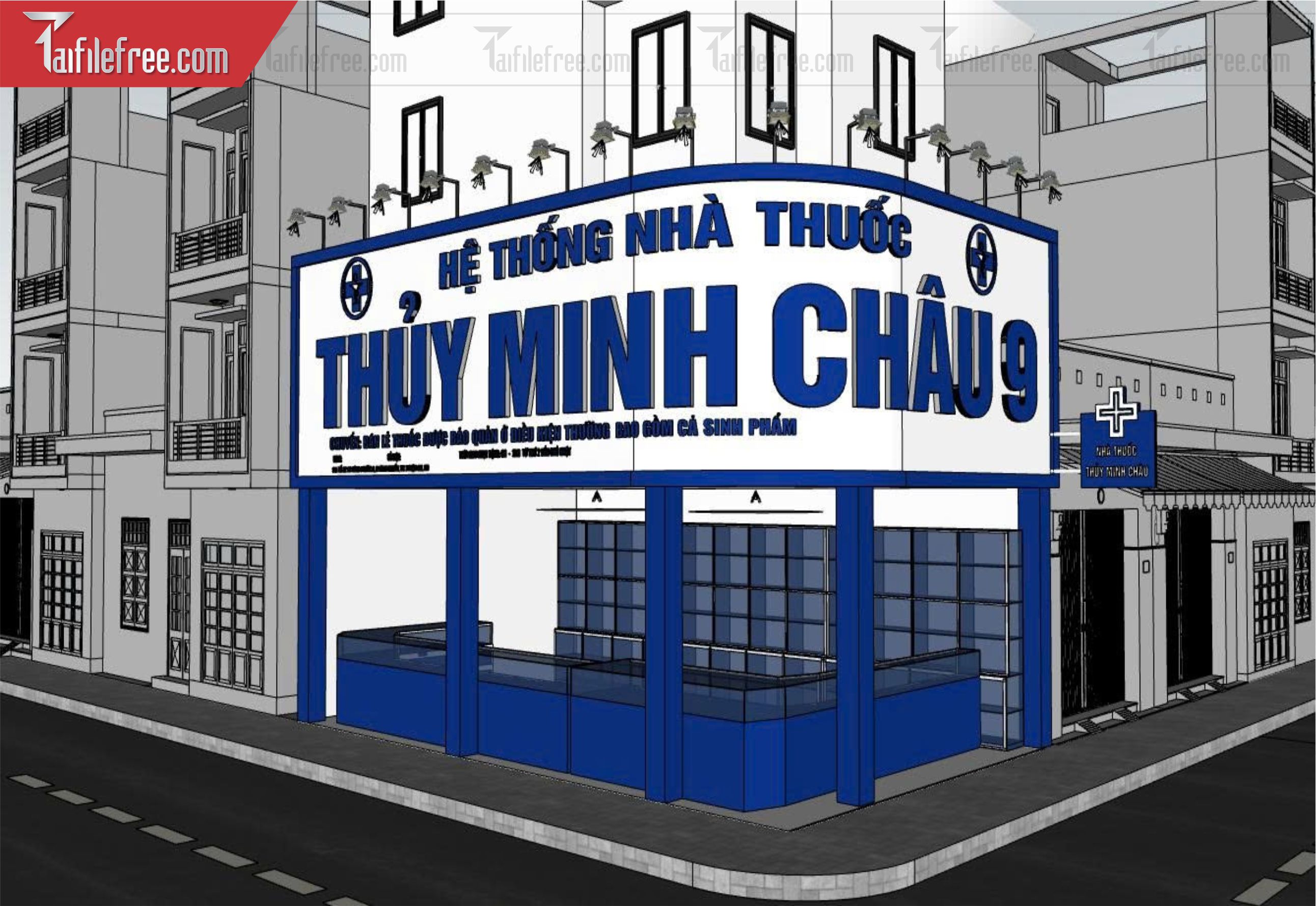 File 3D Sketchup Nhà Thuốc Minh Châu_SK751