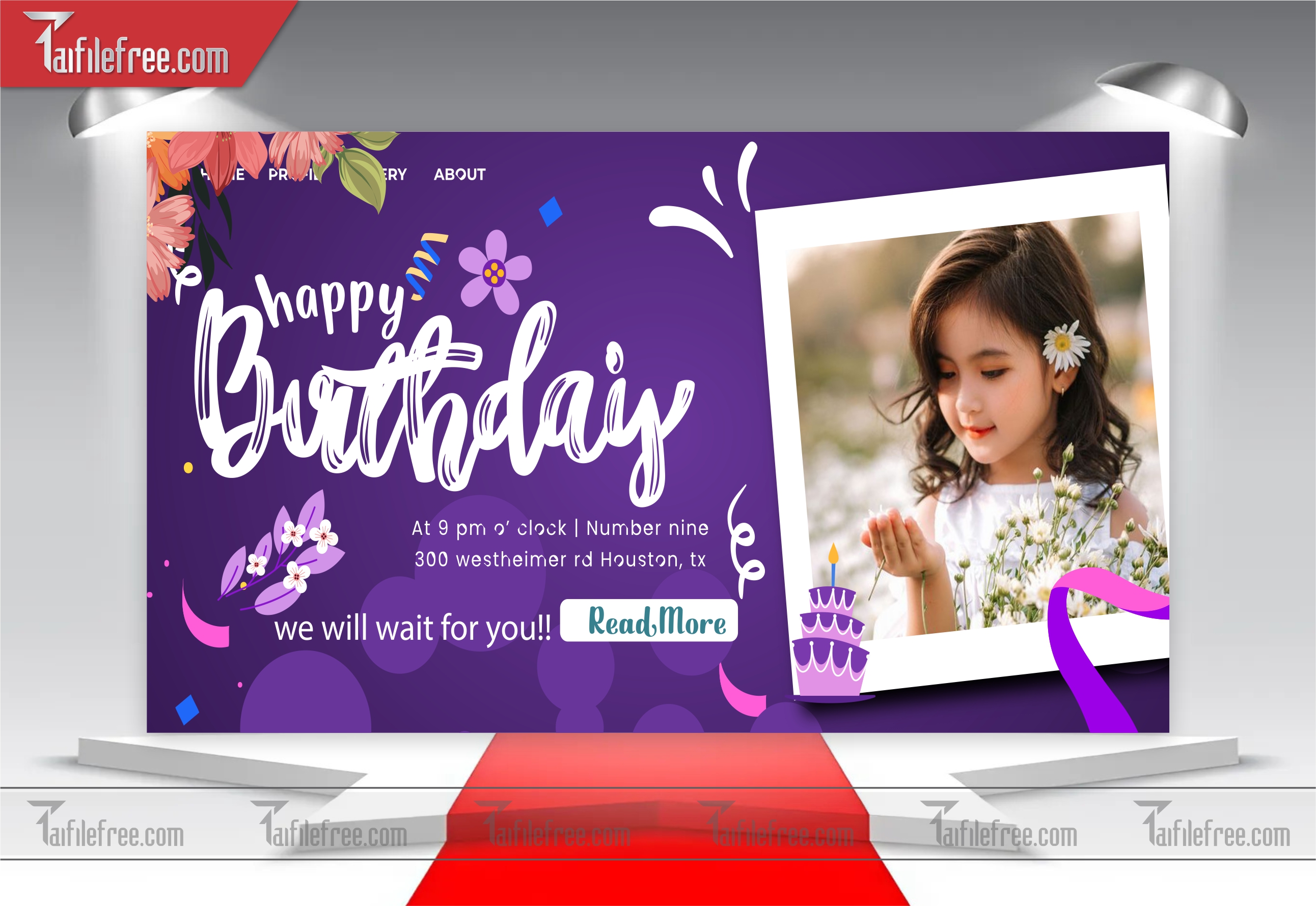 Mẫu Backdrop, Background Sinh Nhật Đẹp - Sang Trọng SNA12
