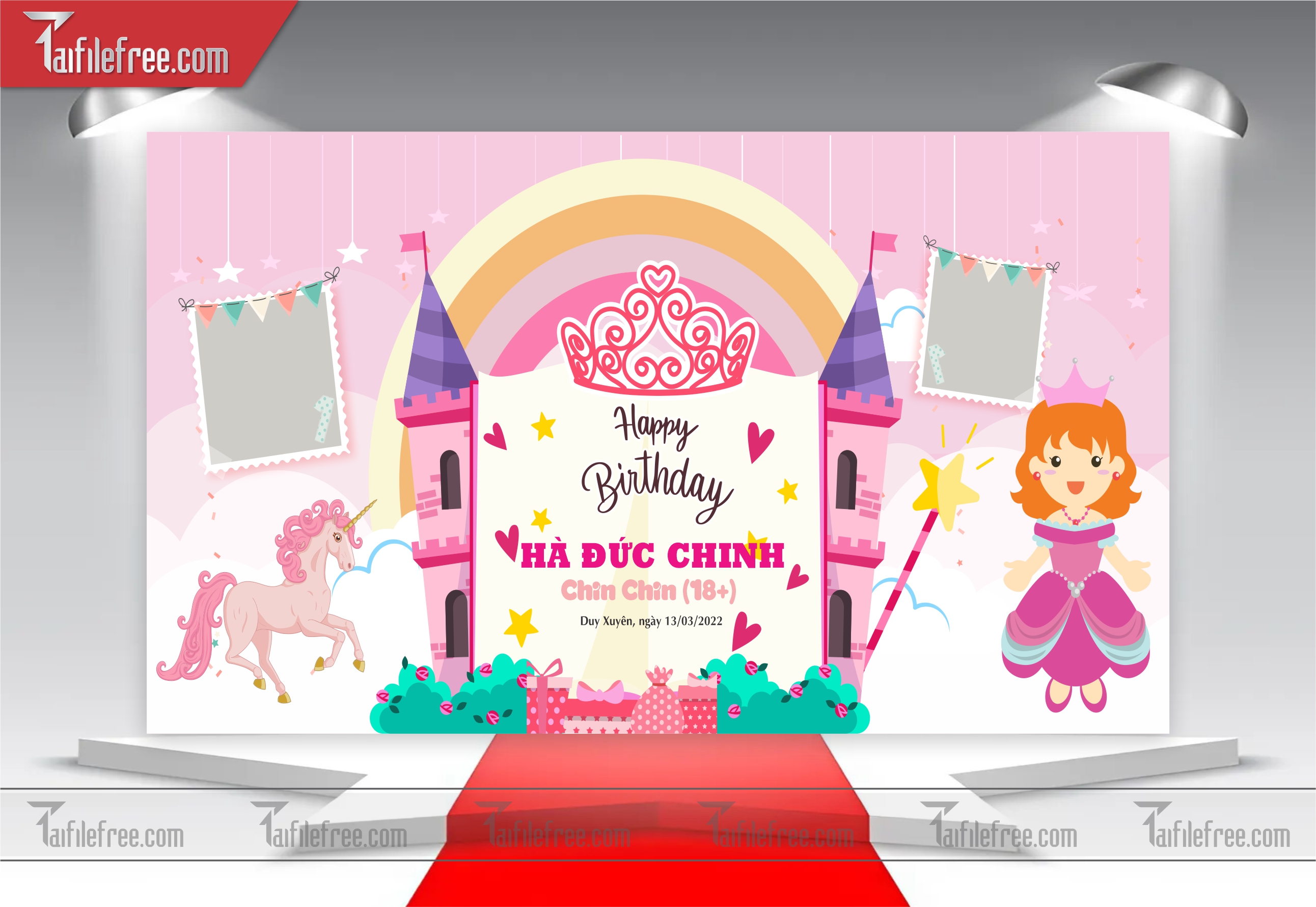 Mẫu Backdrop, Background Sinh Nhật Đẹp - Sang Trọng SNA14