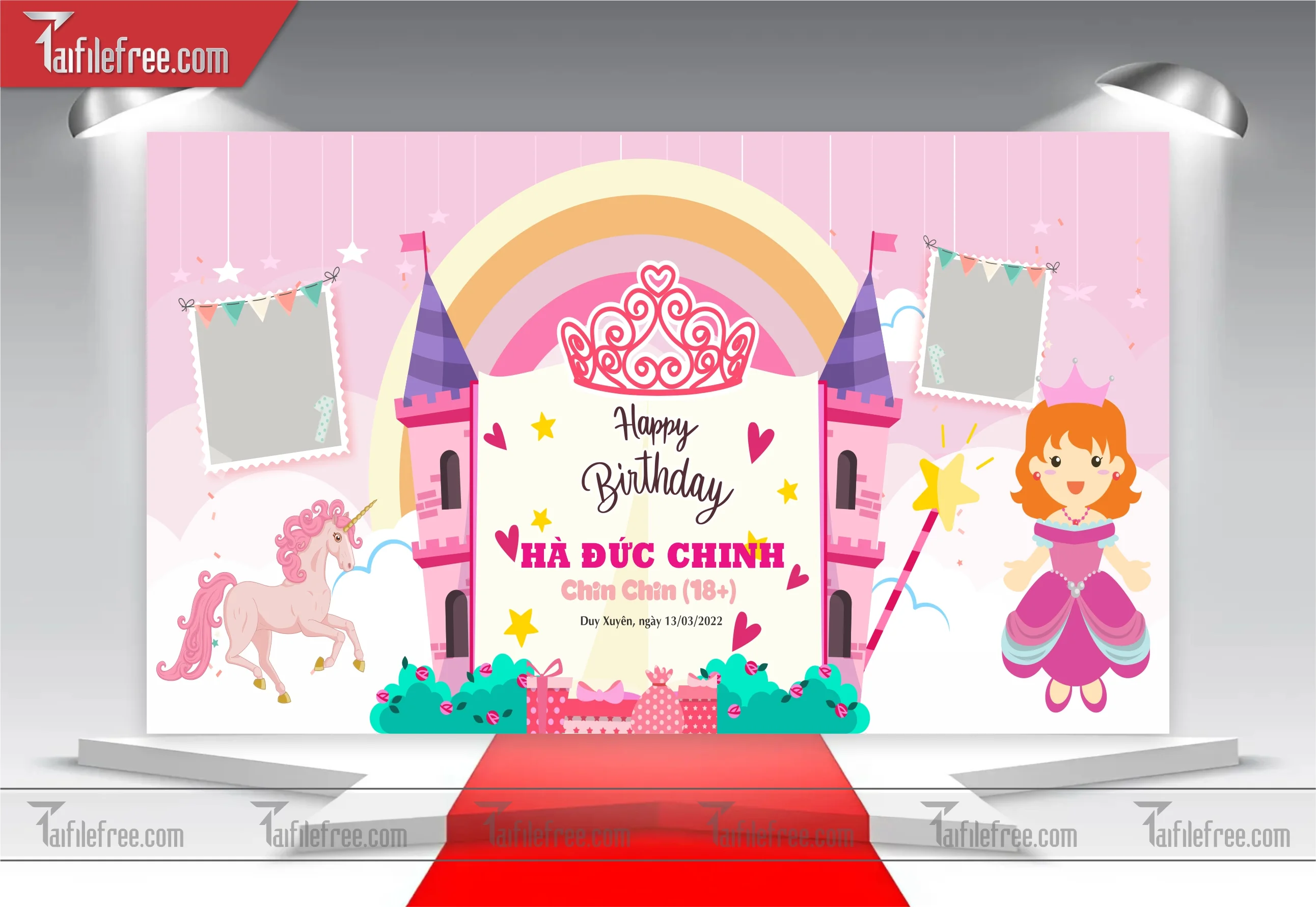 Mẫu Backdrop, Background Sinh Nhật Đẹp - Sang Trọng SNA14